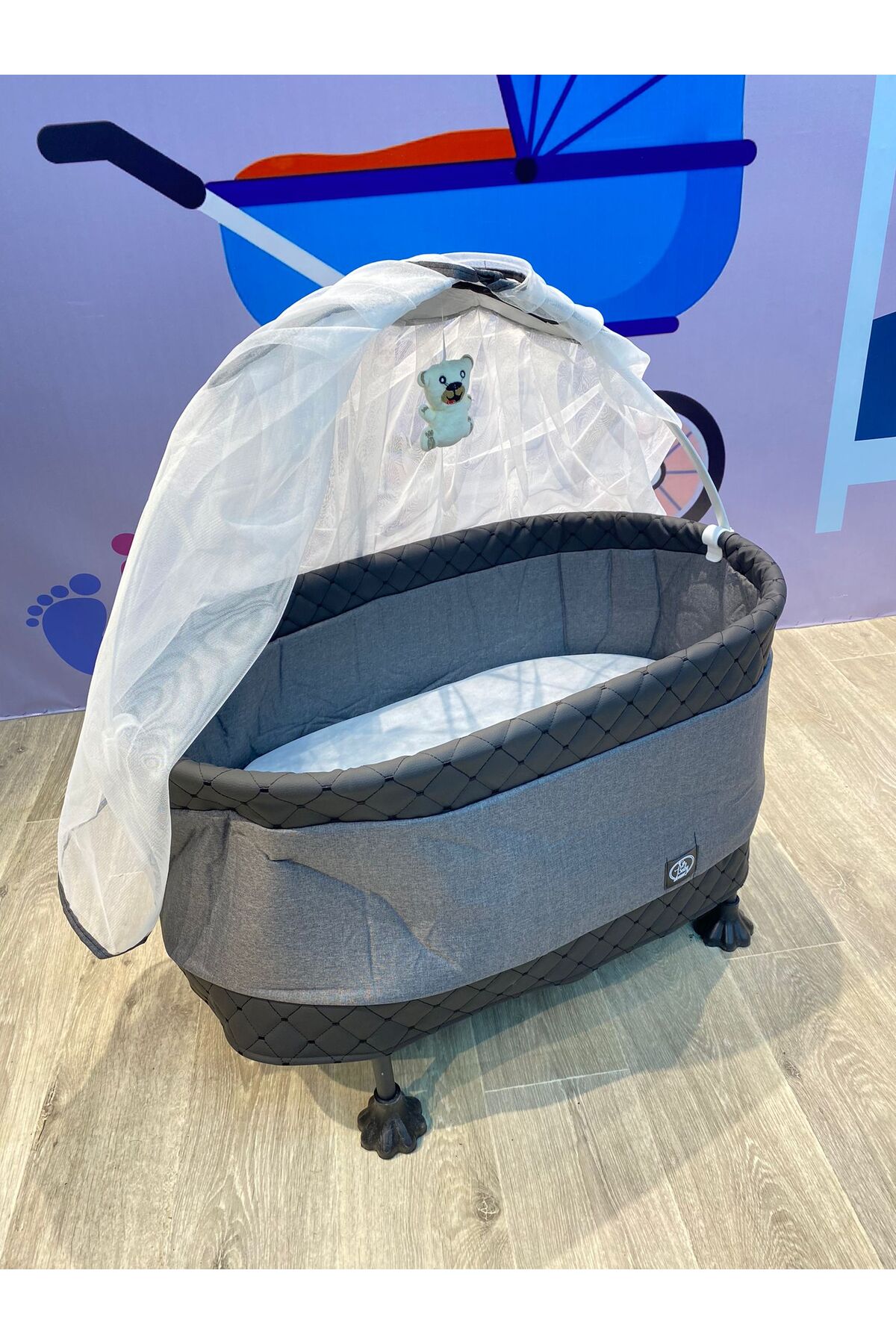 TURHAN BEBE Anne Yanı Cibinlikli Oyuncaklı Ana Dizi Ana Kucağı Beşik Hamak Salıncak fotoğrafı 5 (önizleme)