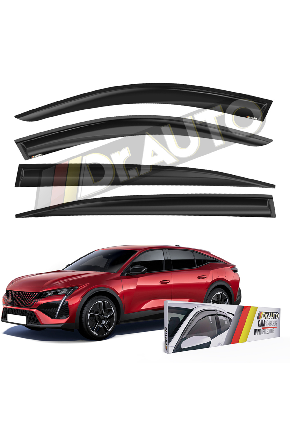 Dr.Auto Peugeot 408 2023 ve Sonrası Cam Rüzgarlığı 4lü