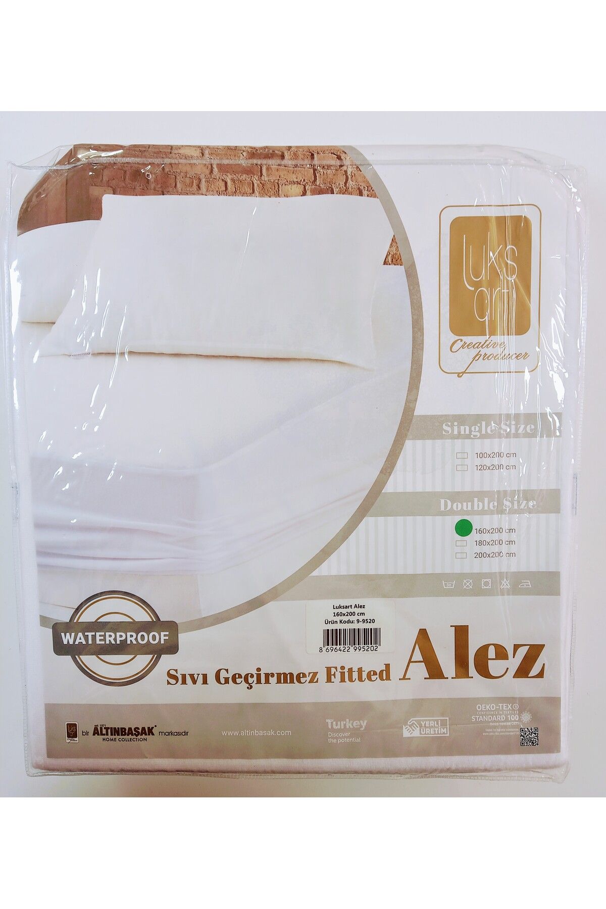 Altınbaşak Beyaz  Sıvı Geçirmez  Fitted  Alez / Ebat : 160 x 200 cm Beyaz