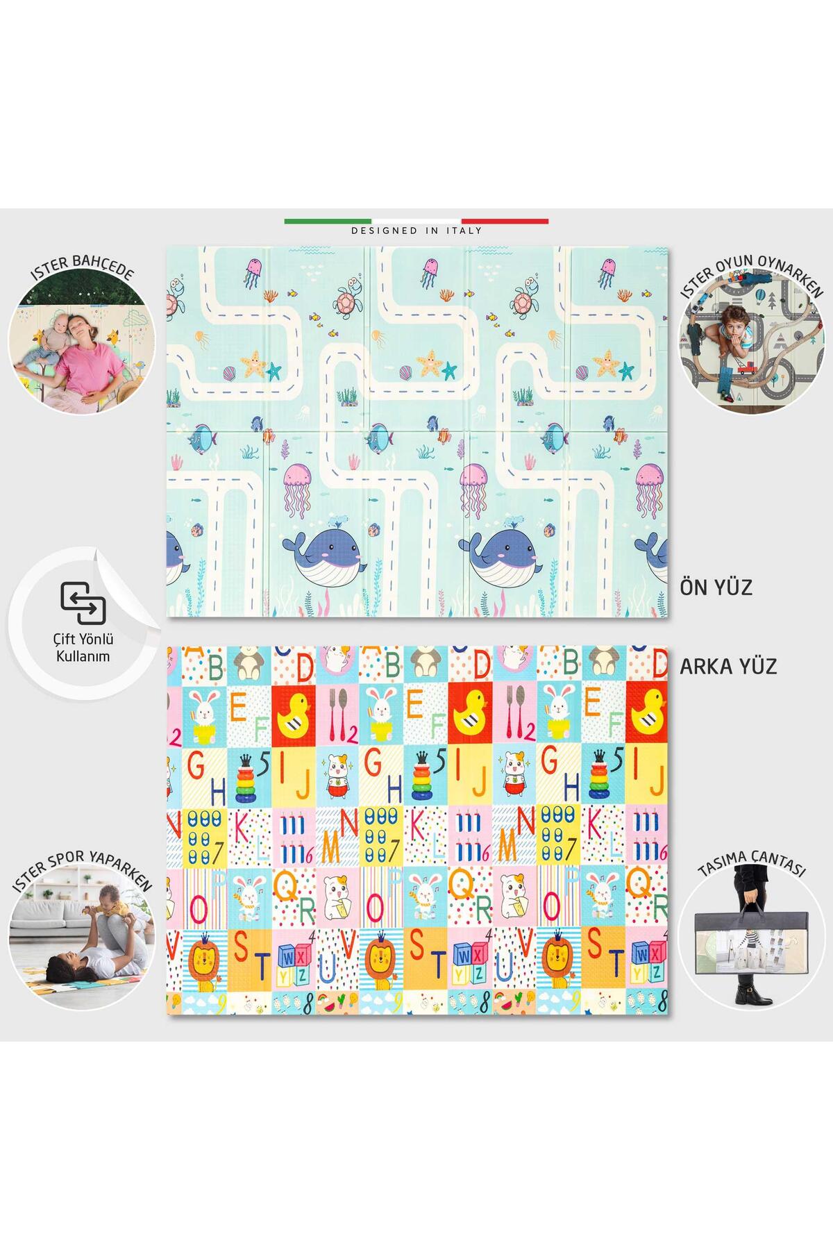 Elele Ocean Road Katlanabilir Oyun Matı Oyun Halısı 180x200x1 XFD212 Ocean Road fotoğrafı 2 (önizleme)