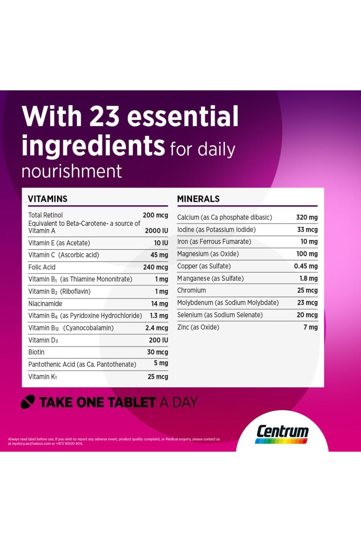 Centrum-Women Multivitamins, 60 Tablets 3