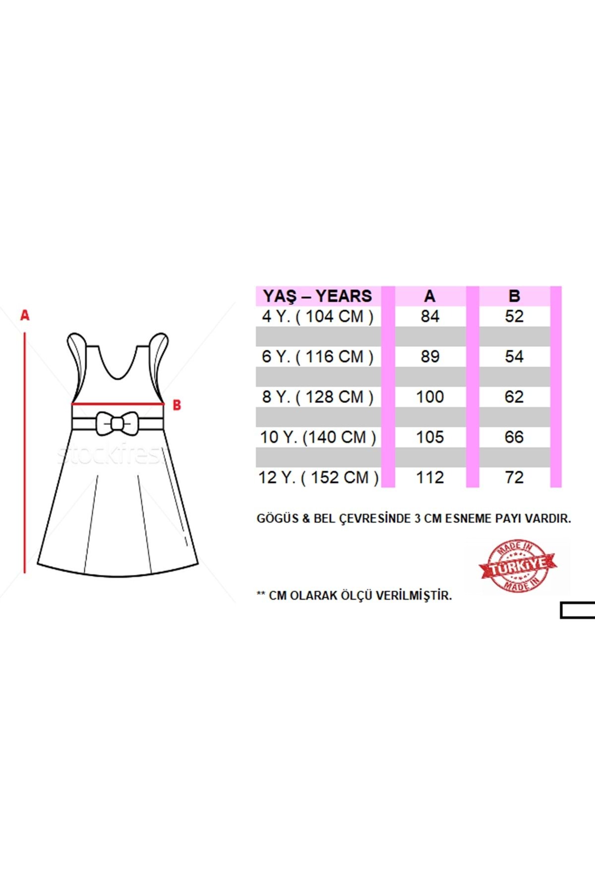 Mnk Sırt Gipeli Tütü Etek Kız Çocuk Saten Parti Abiye Elbise MNK0340 PEMBE fotoğrafı 5 (önizleme)