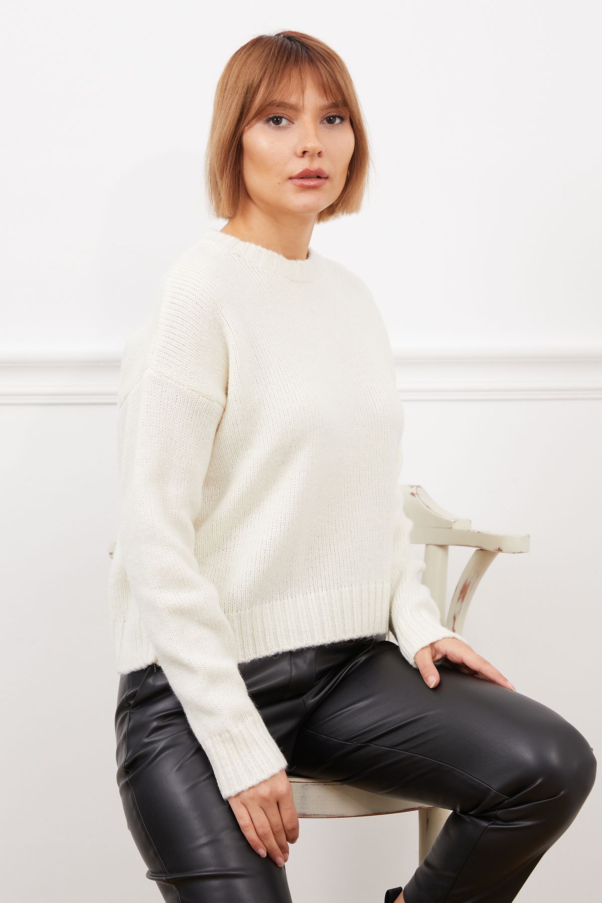 DPARİS-Crew Neck Knitwear Sweater 3