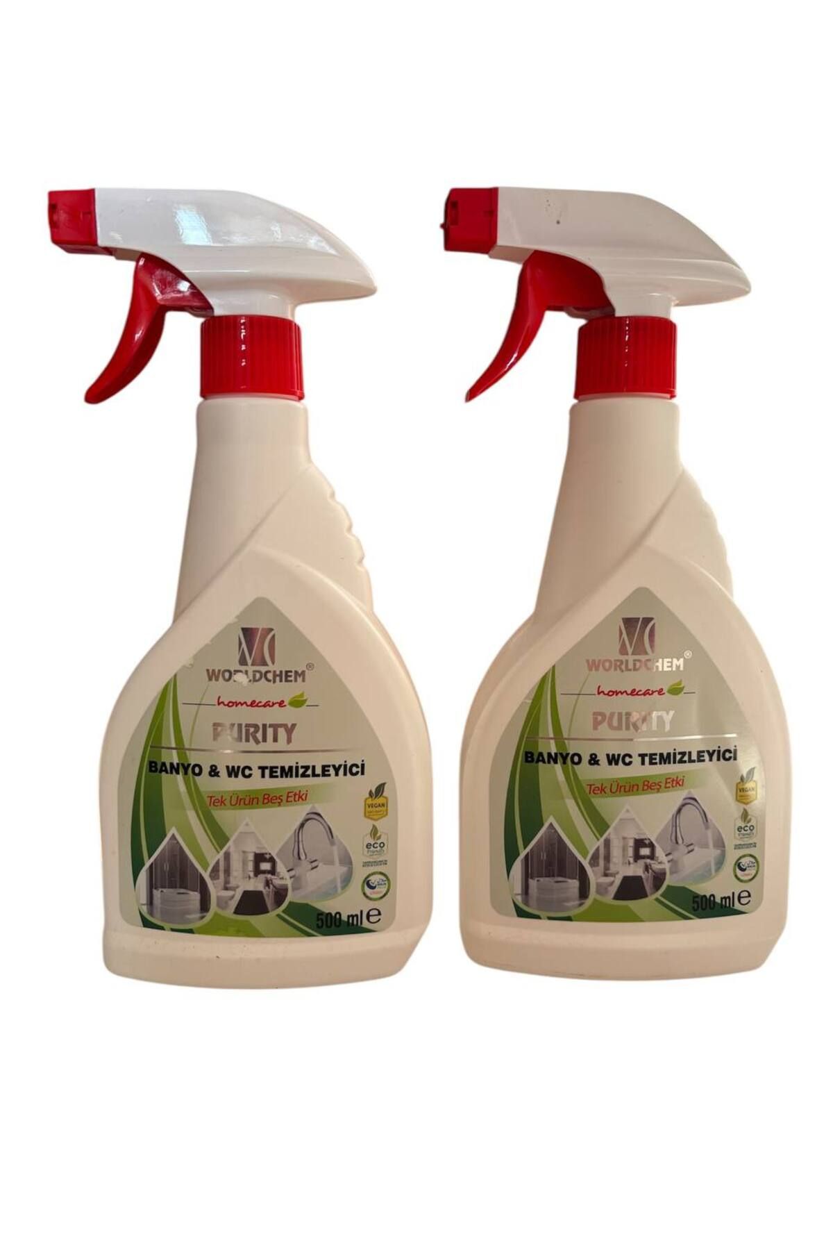 Worldchem Purity Bitkisel Banyo ve Tuvalet Temizleyici Gimdes Serfifikalı 500 ml 2li Set