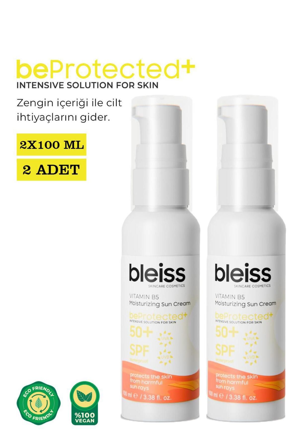 bleiss beProtected+ Nemlendirici Etkili Güneş Koruyucu Krem SPF50+ 100 ml 2 Adet