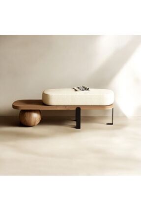 KURLUMOBİLYA Kahverengi Bench Puf (ÜRÜN BOYUTLARI GÖRSELLERDE MEVCUT) 80 Cm