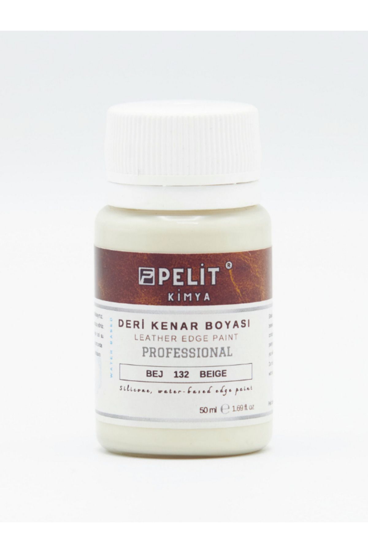 Pelitkimya Deri̇ Kenar Boyasi Bej 150 Ml Profesyonel Deri̇ Hobi̇ Leather Edge Paint Beige