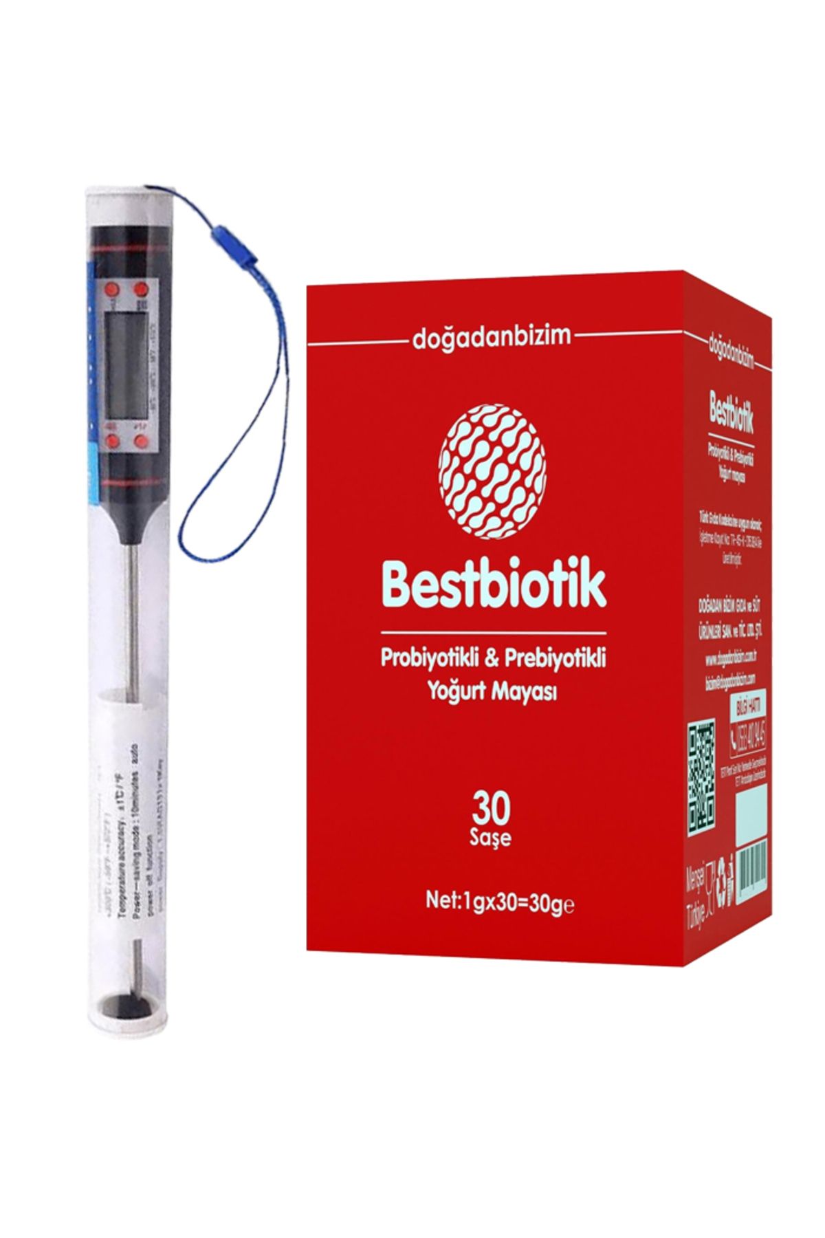 Artıbiotik Doğadan Bizim Bestbiotik Probiotik Prebiotik Yoğurt Mayası 30 Saşe Gıda Termometresi