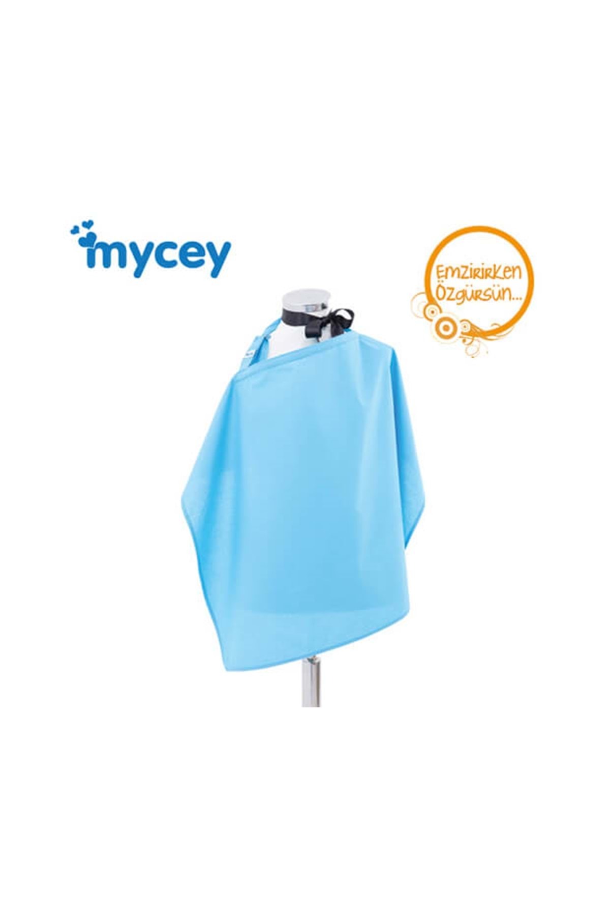 mycey Mavi Düz Emzirme Önlüğü fotoğrafı 2 (önizleme)