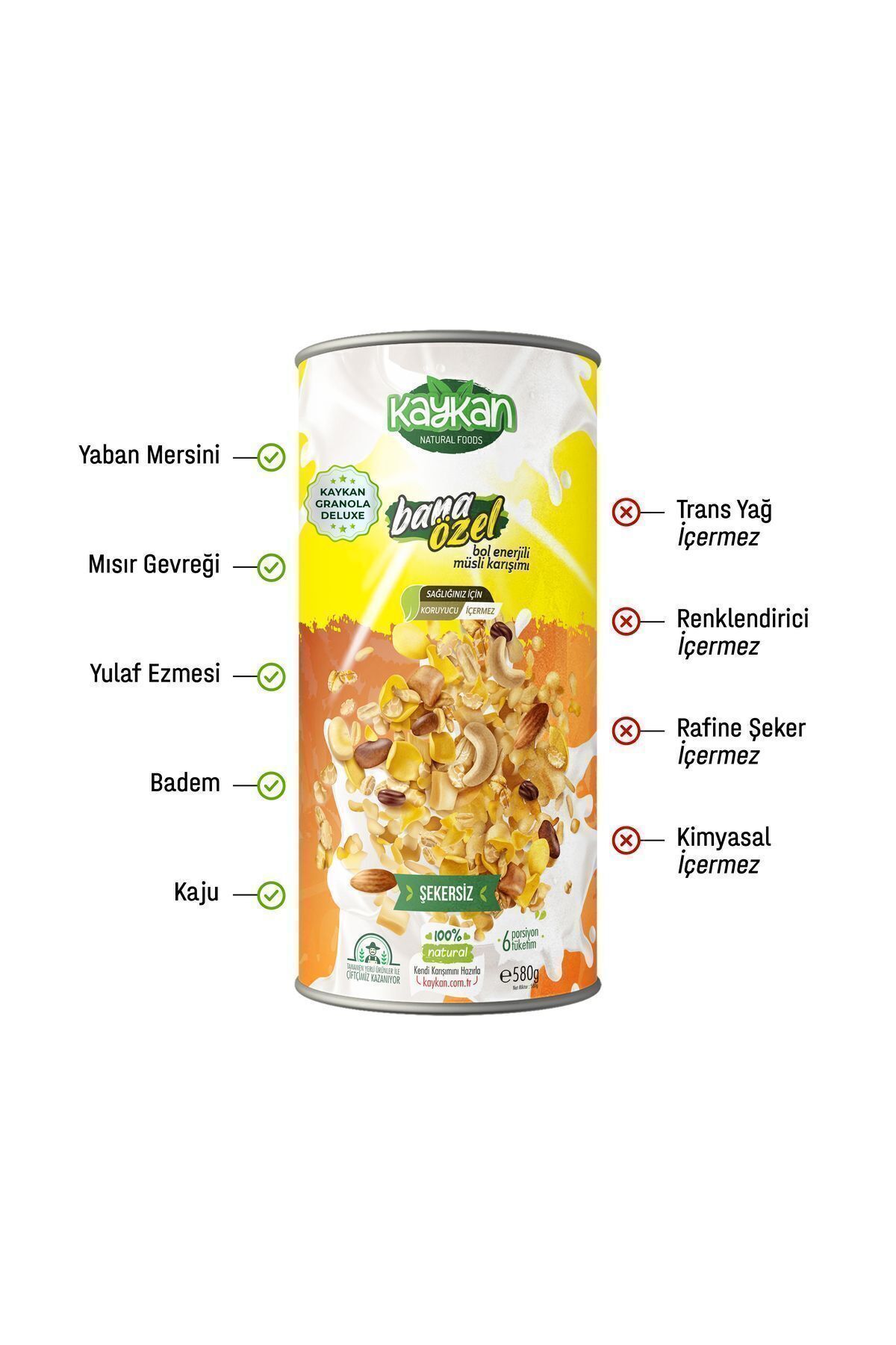 Kaykan Natural Foods BANA ÖZEL GRANOLA DELUXE KARIŞIM 580GR