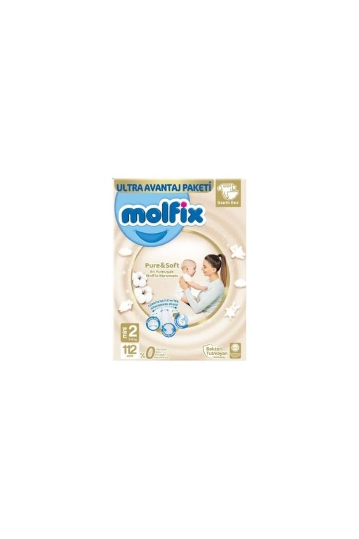 Molfix Pure & Soft Bebek Bezi 2 Beden Maxi 112 Adet