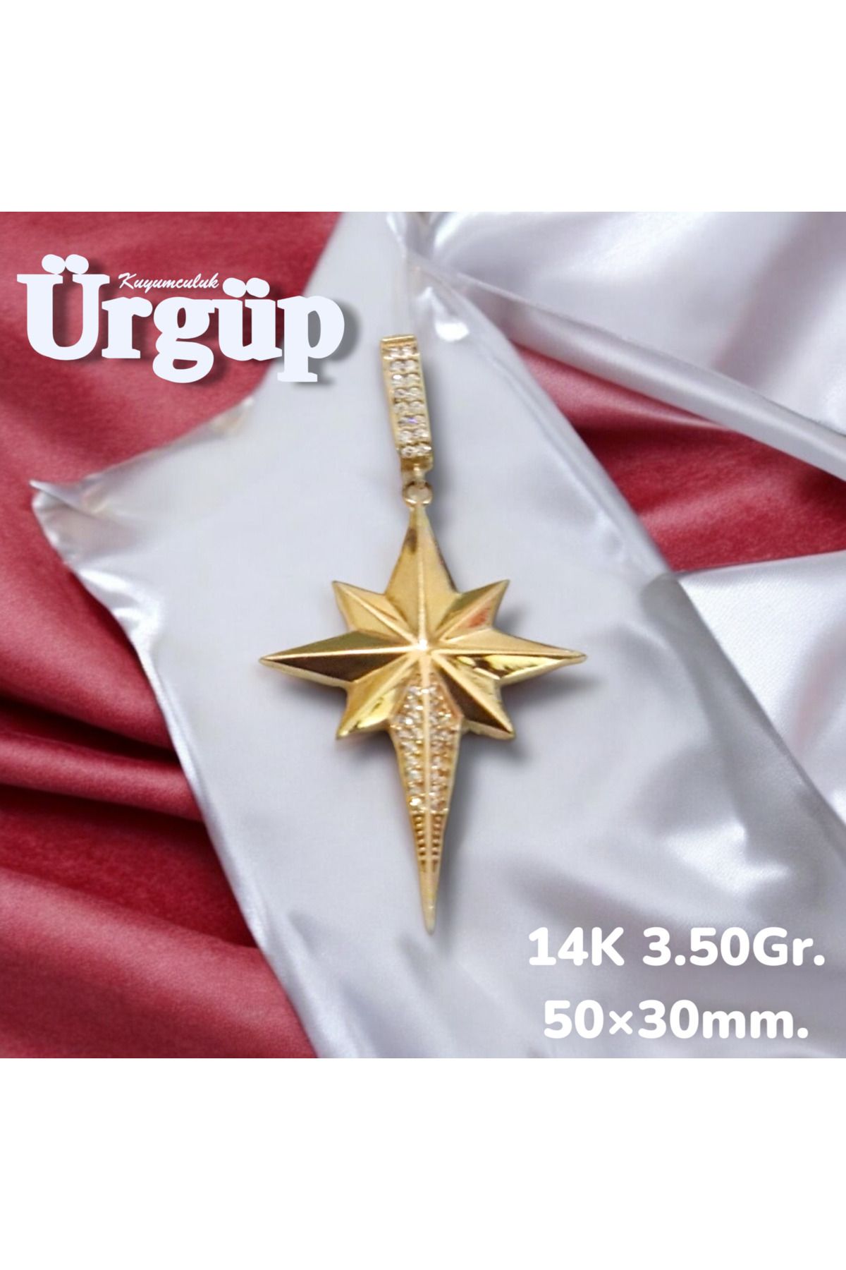 ÜRGÜP TAKI 14AYAR 3.50Gram Altın Kutup Yıldızı Kolye Ucu