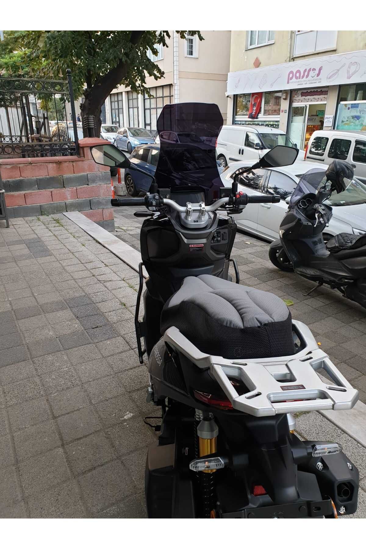 Barossa ADV 125 Siperlik Ön Cam 2025 Model 57cm Siyah Renkli 4mm KISA SPOR CAM