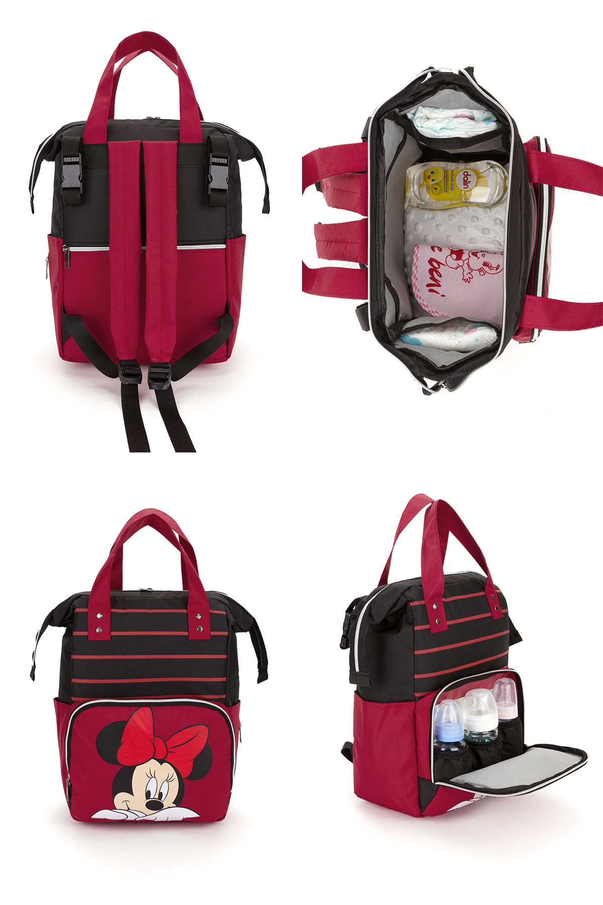 Lui Baby Anne Bebek Bakım Sırt Çantası Termal Biberonluk Bebek Arabası Askı Aparatı Hediye Minnie Mouse fotoğrafı 4 (önizleme)