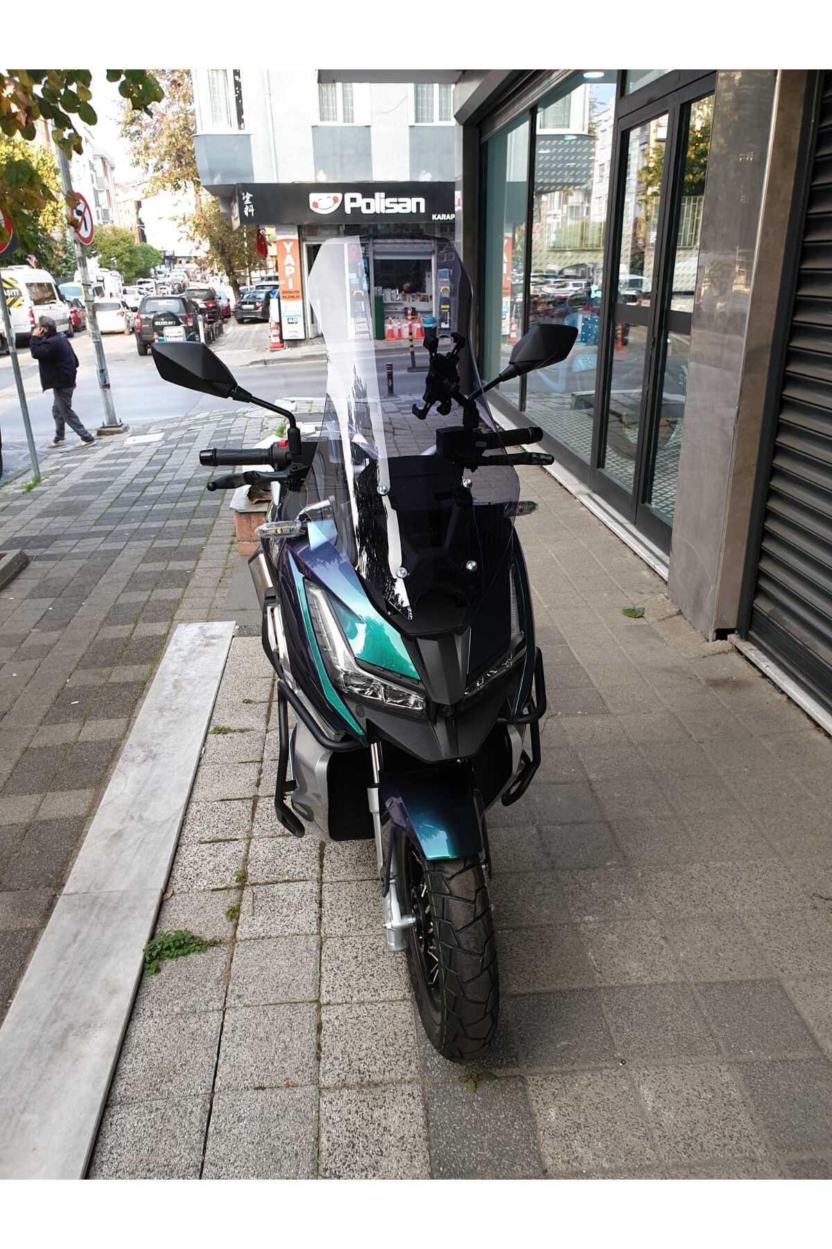 Barossa ADV 127 Siperlik Ön Cam 2025 Model 75cm Açık füme Renkli 4mm UZUN CAM