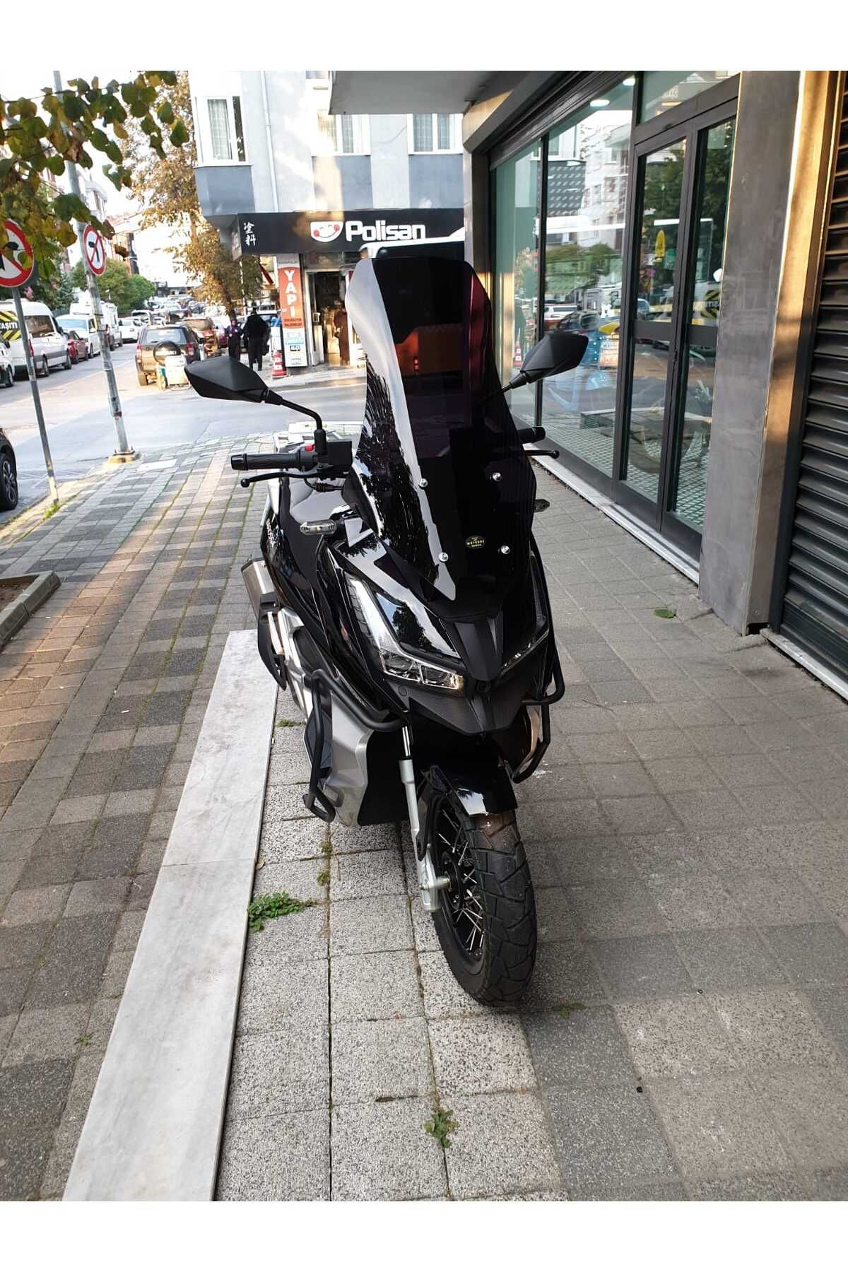 Barossa ADV 125 Siperlik Ön Cam 2025 Model 65cm Siyah Renkli 4mm ORTA BOYLU CAM