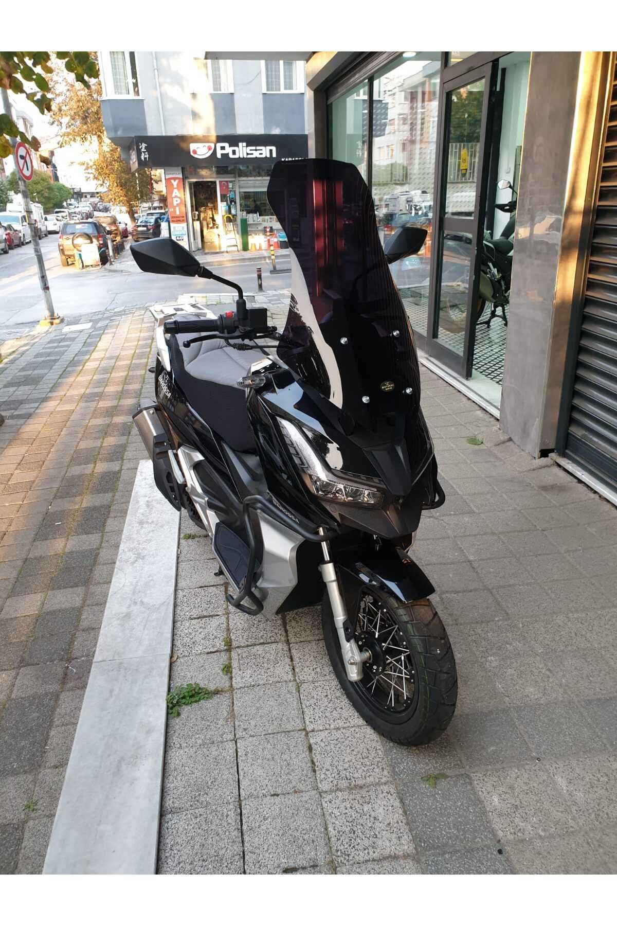 Barossa ADV 125 Siperlik Ön Cam 2025 Model 57cm Siyah Renkli 4mm KISA SPOR CAM