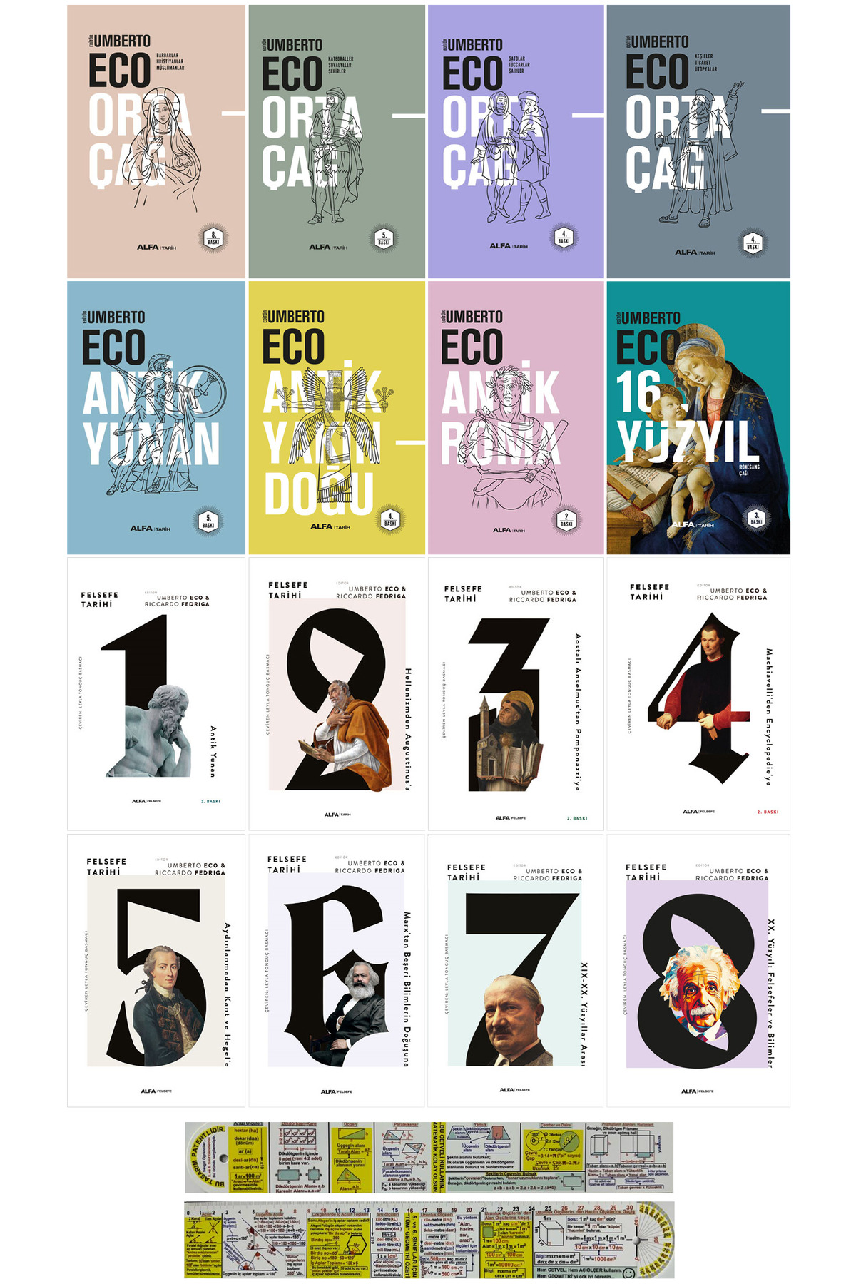 Alfa Yayınları Umberto Eco Ciltli Kitaplar Serisi 16 Kitap