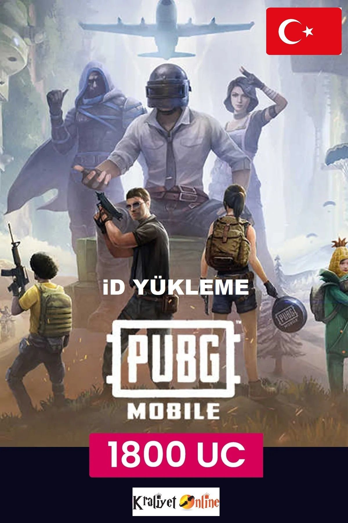 PUBG Mobile 1800 UC iD Yükleme TR