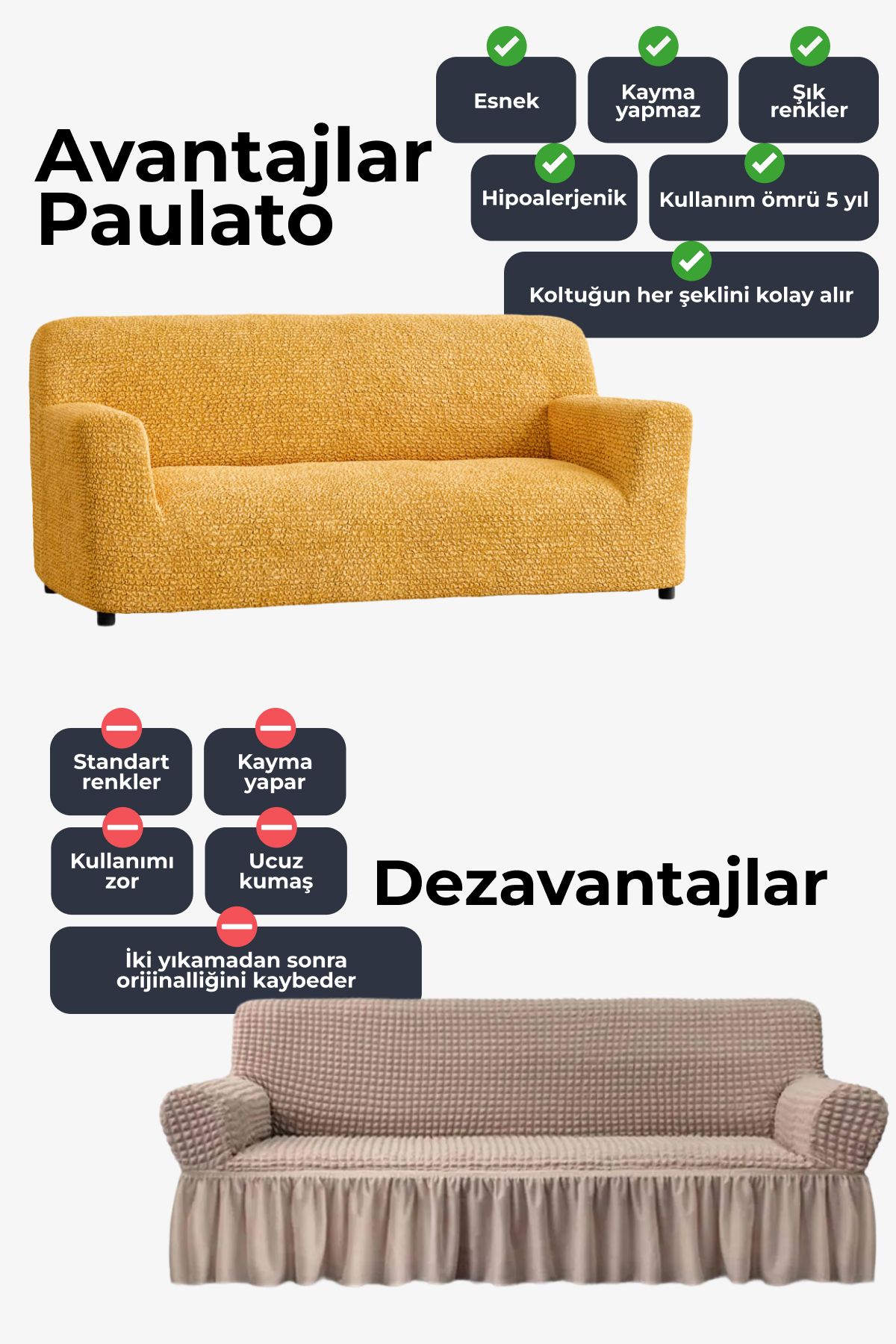 روکش مبل آبی صندلی 2 پرفشین و قابل شستشو فیروز Paulato