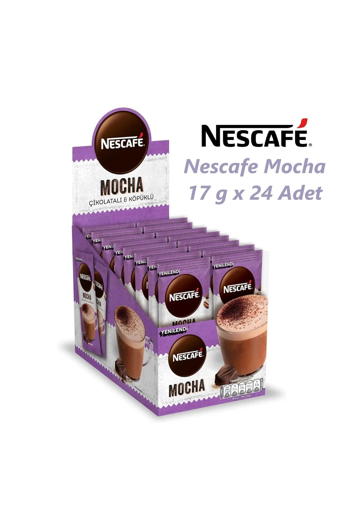 Nescafe Mocha Çikolatalı Ve Köpüklü Kahve 17g x 24 Adet