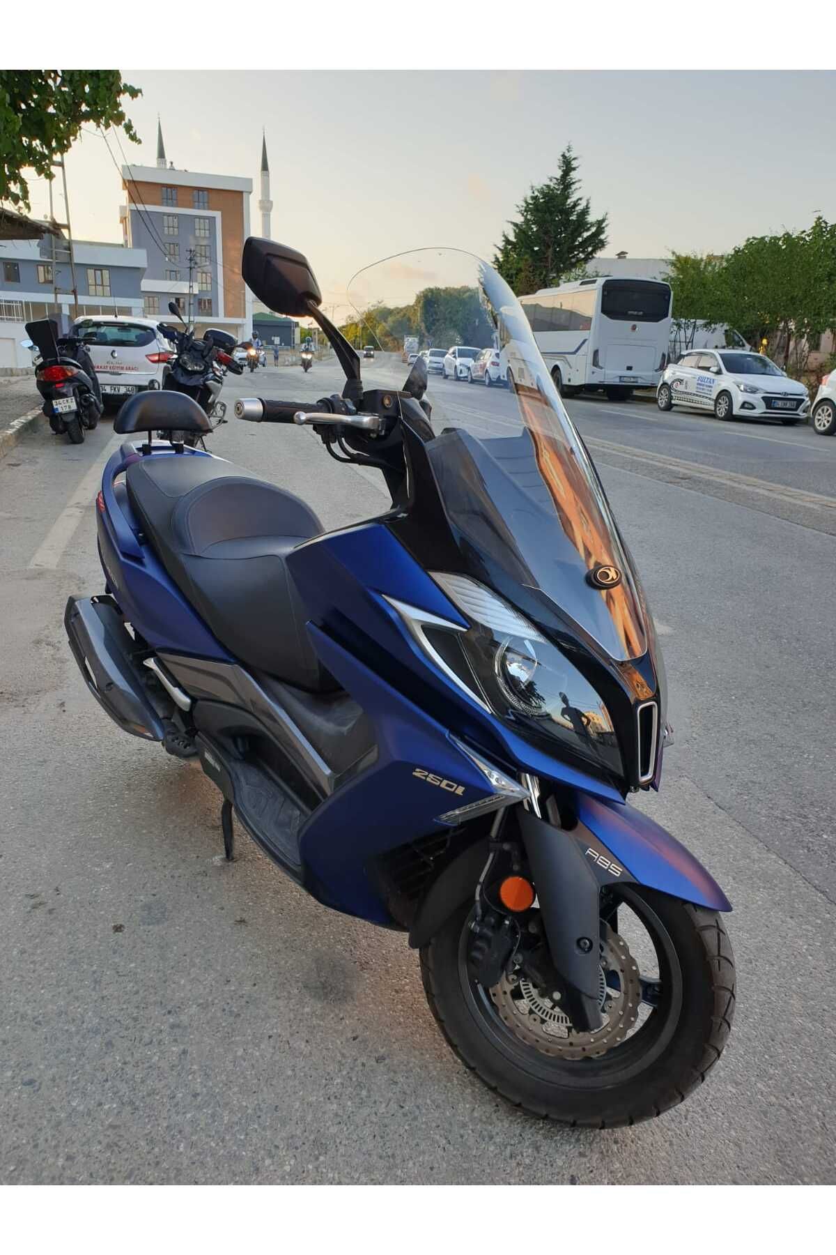 Kymco Downtown 250i Siperlik Ön Cam 2016 2025 Model 78cm Şeffaf Renkli 4mm UZUN CAM