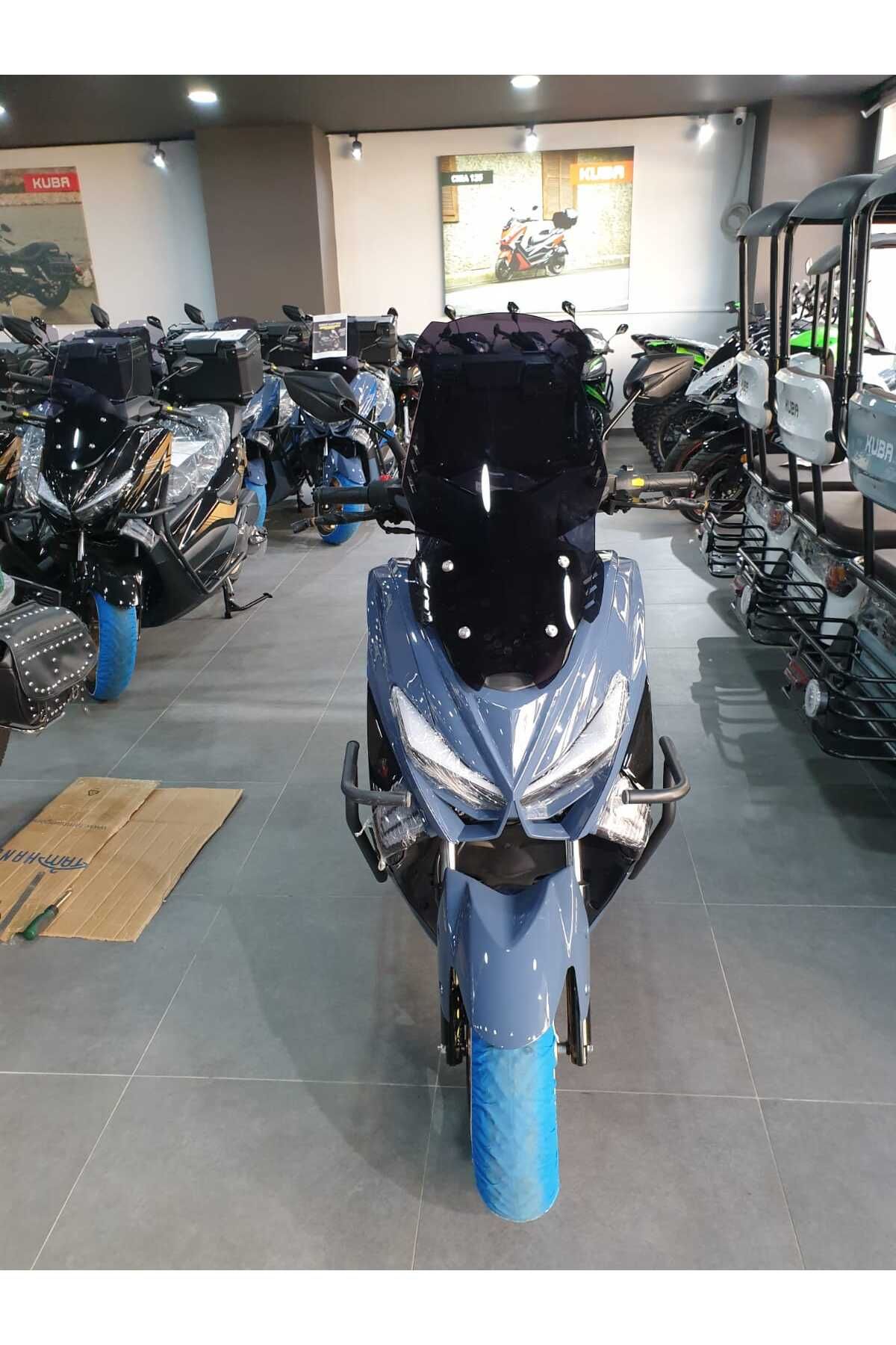 Küba Newcity 125 Siperlik Ön Cam 2023-2025 Model 75cm Siyah Renkli 4mm UZUN CAM