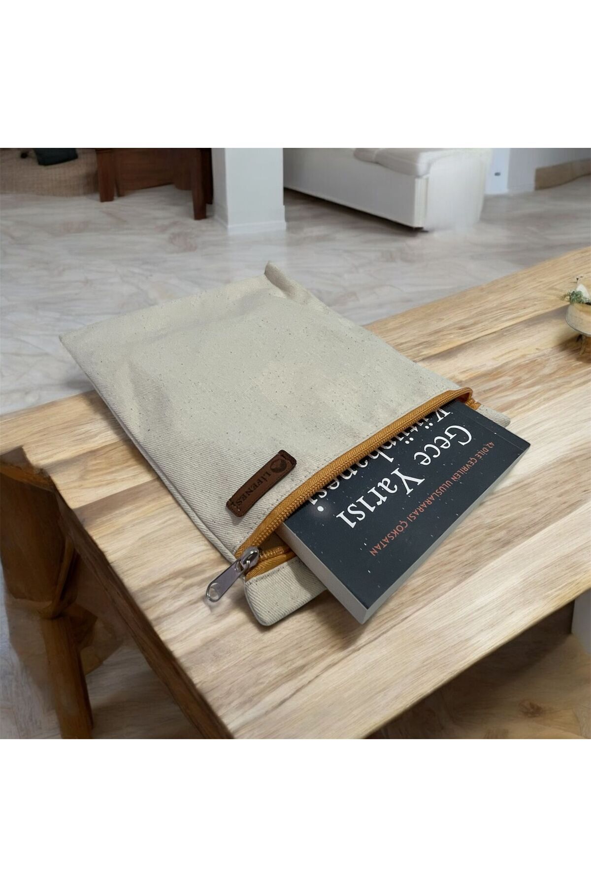 LİFENES Yıkanabilir Kumaş Kitap Kılıfı 26x 21 Cm