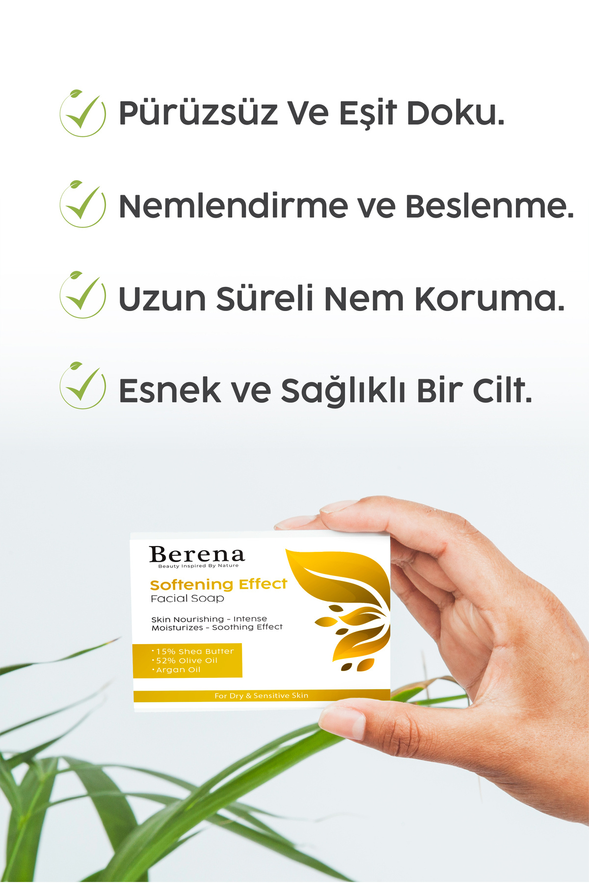 BERENA-100% Natural Soap - Deeply Cleansing and Moisturizing Your Face for Dry Skin 5