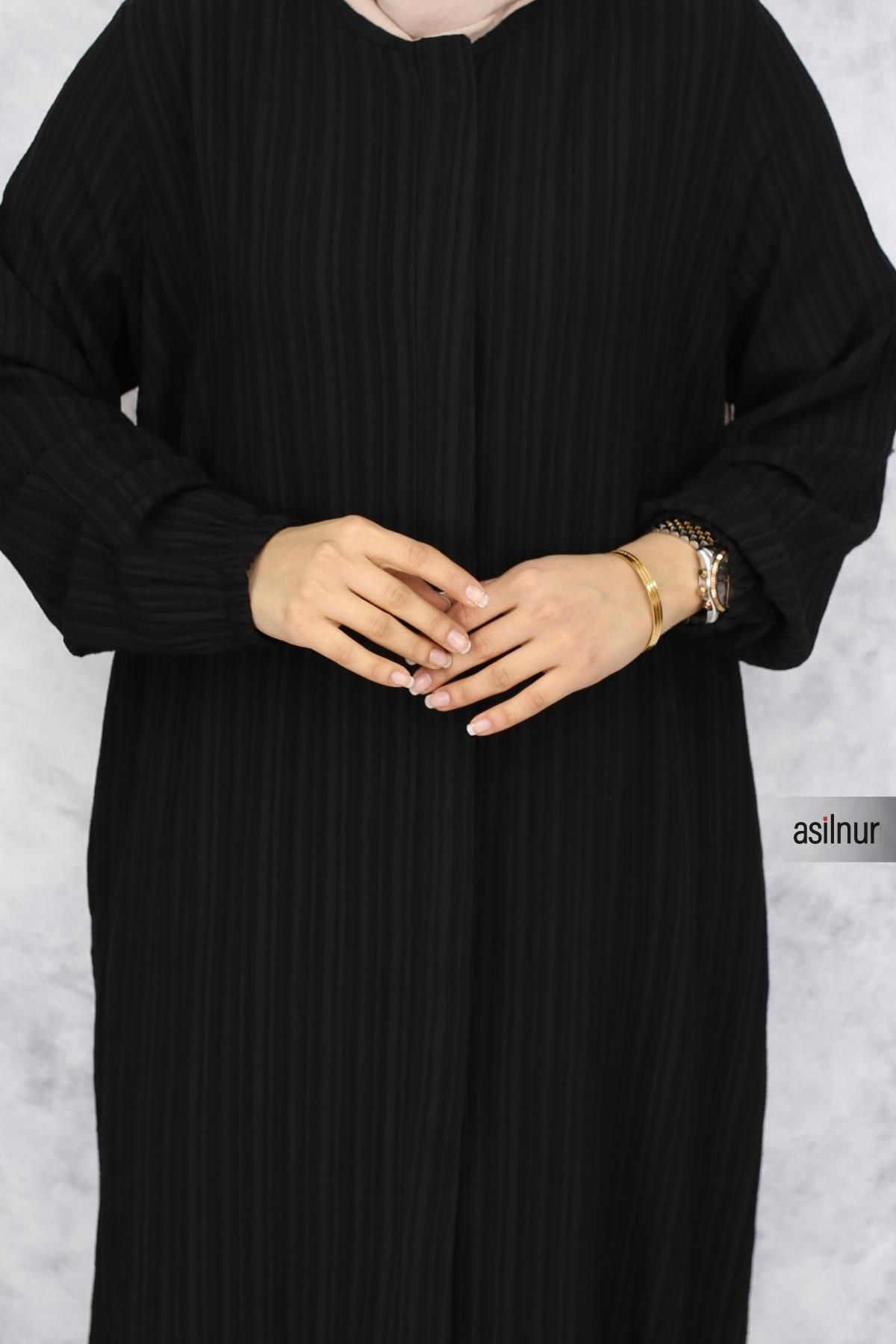 ASİLNUR-Black Merve Hajj and Umrah Clothing Set 7
