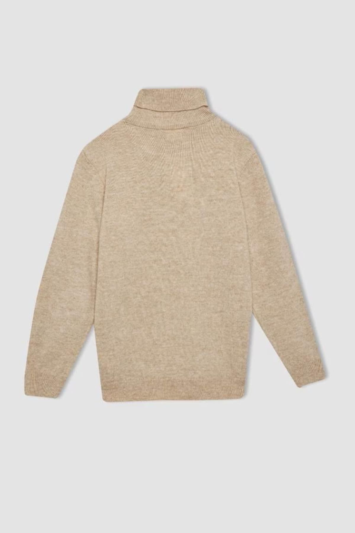 DeFacto-Jungen Beige Rollkragen Basic Plain Strickpullover A8637a824wn 3