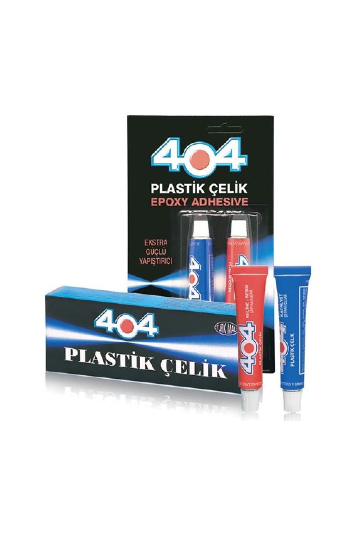 HerEveOyuncak 404 Plastik Çelik Epoksi Yapıştırıcı Çiftt Karışımlı 41 Gr İkiz Tüp (aS)