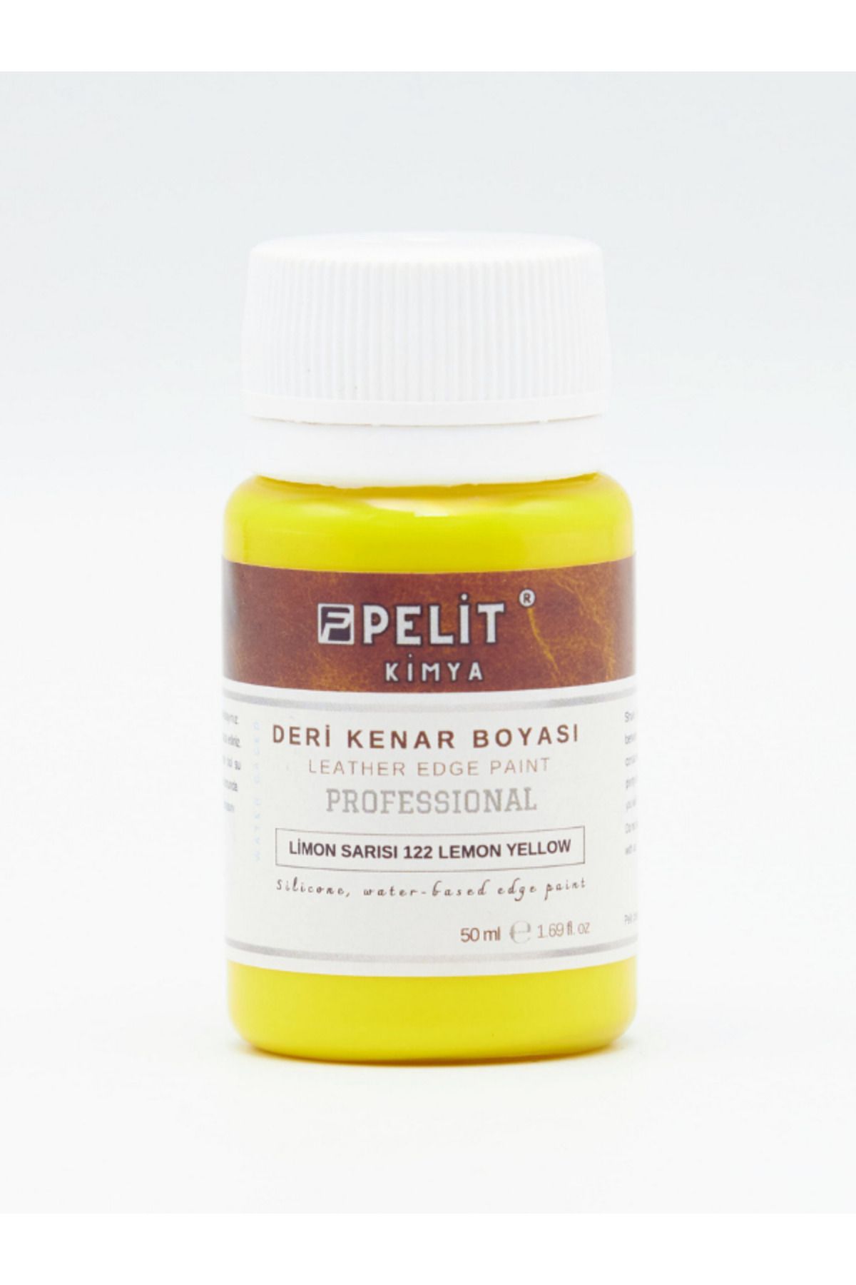 Pelitkimya Sarı Deri Kenar Boyası 50 ml Leather Edge Paint Lemon Yellow