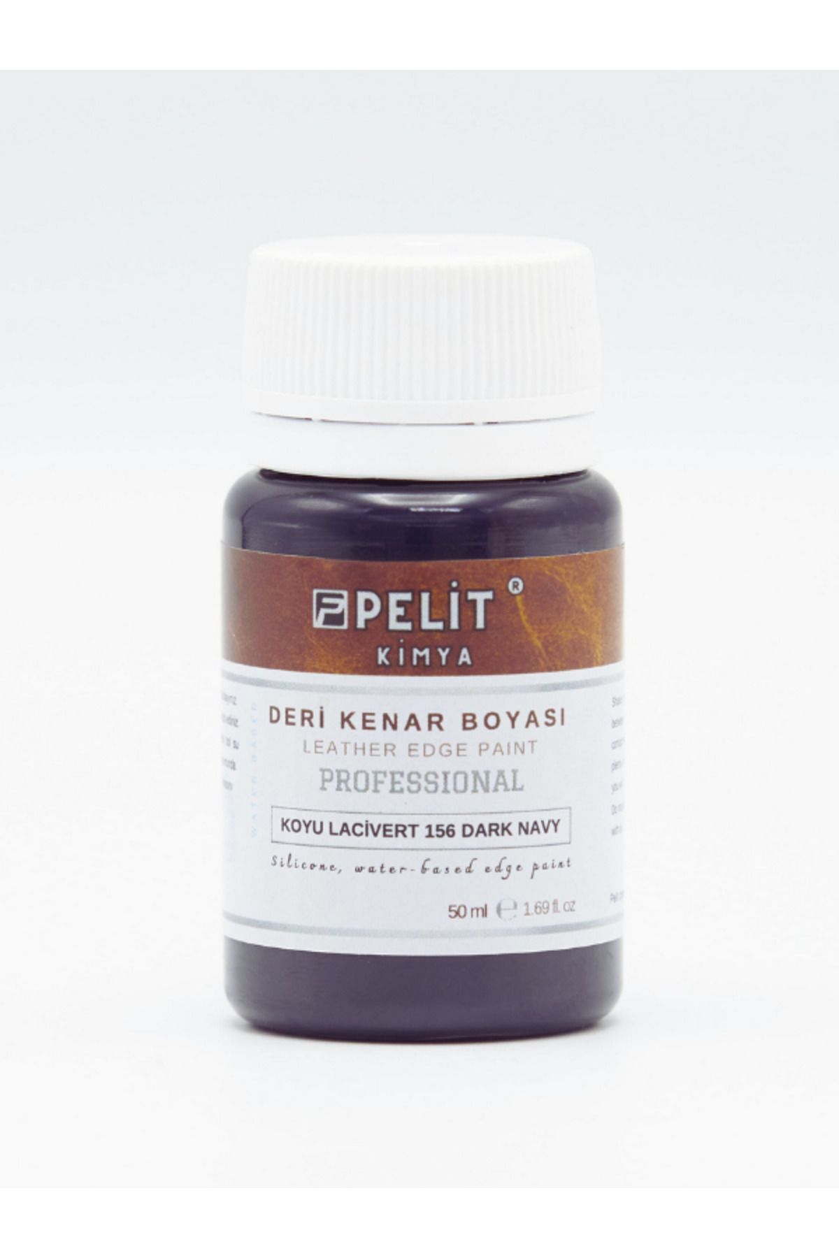 Pelitkimya Koyu Lacivert Deri Kenar Boyası 50 ml Leather Edge Paint Dark Navy