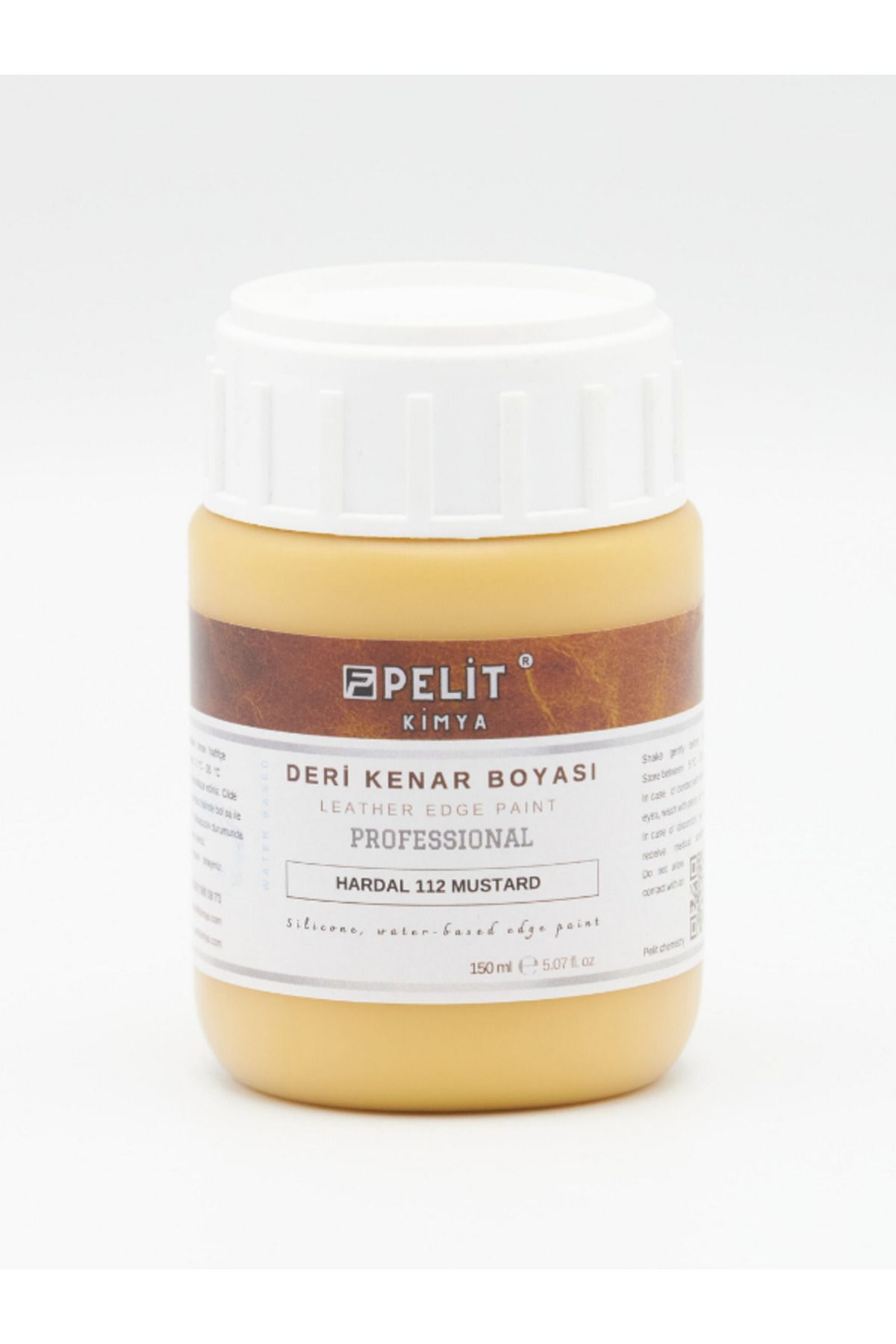 Pelitkimya Hardal Deri Kenar Boyası 150 ml Leather Edge Paint Mustard