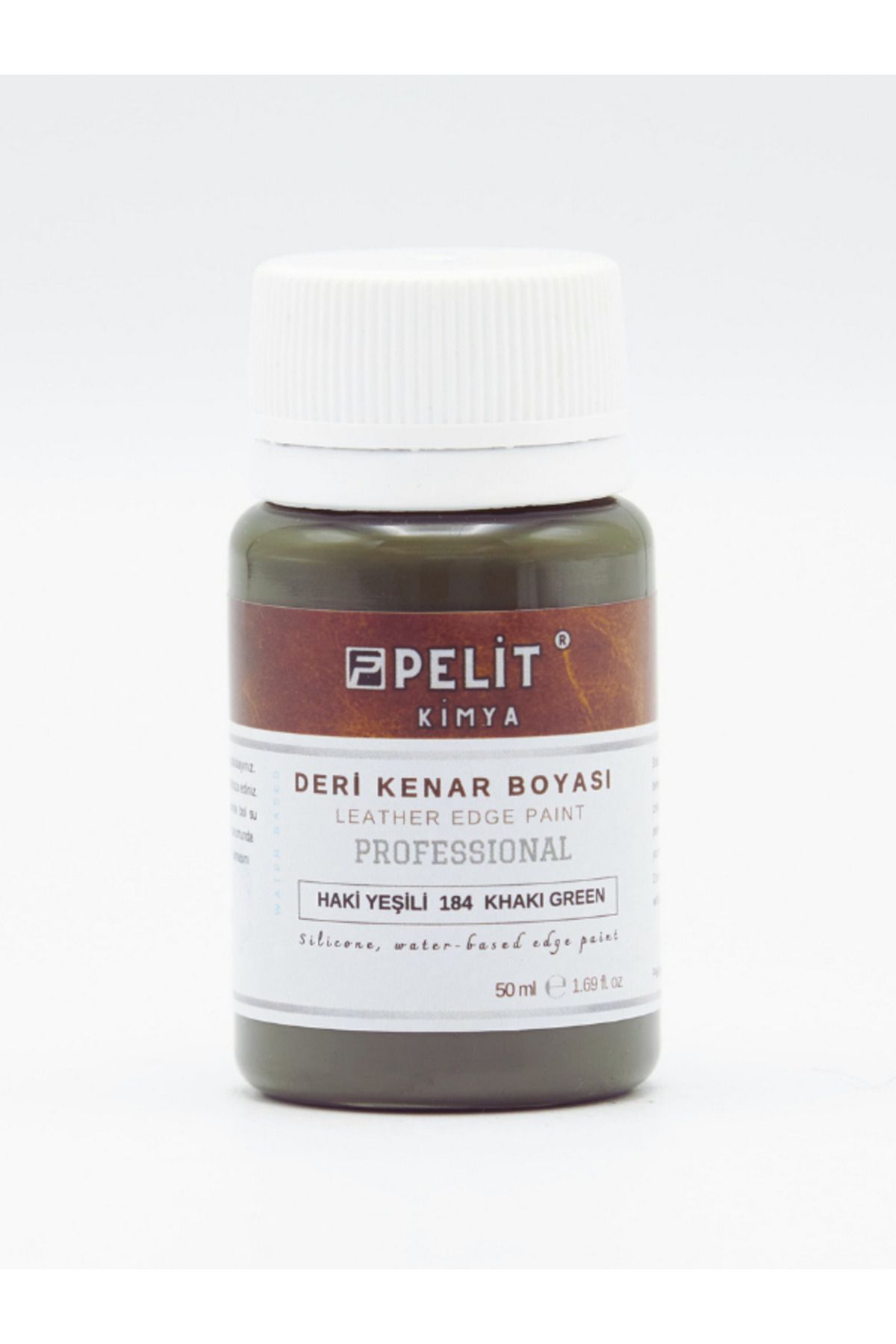 Pelitkimya Haki Yeşili Deri Kenar Boyası 50 ml Leather Edge Paint Khaki Green