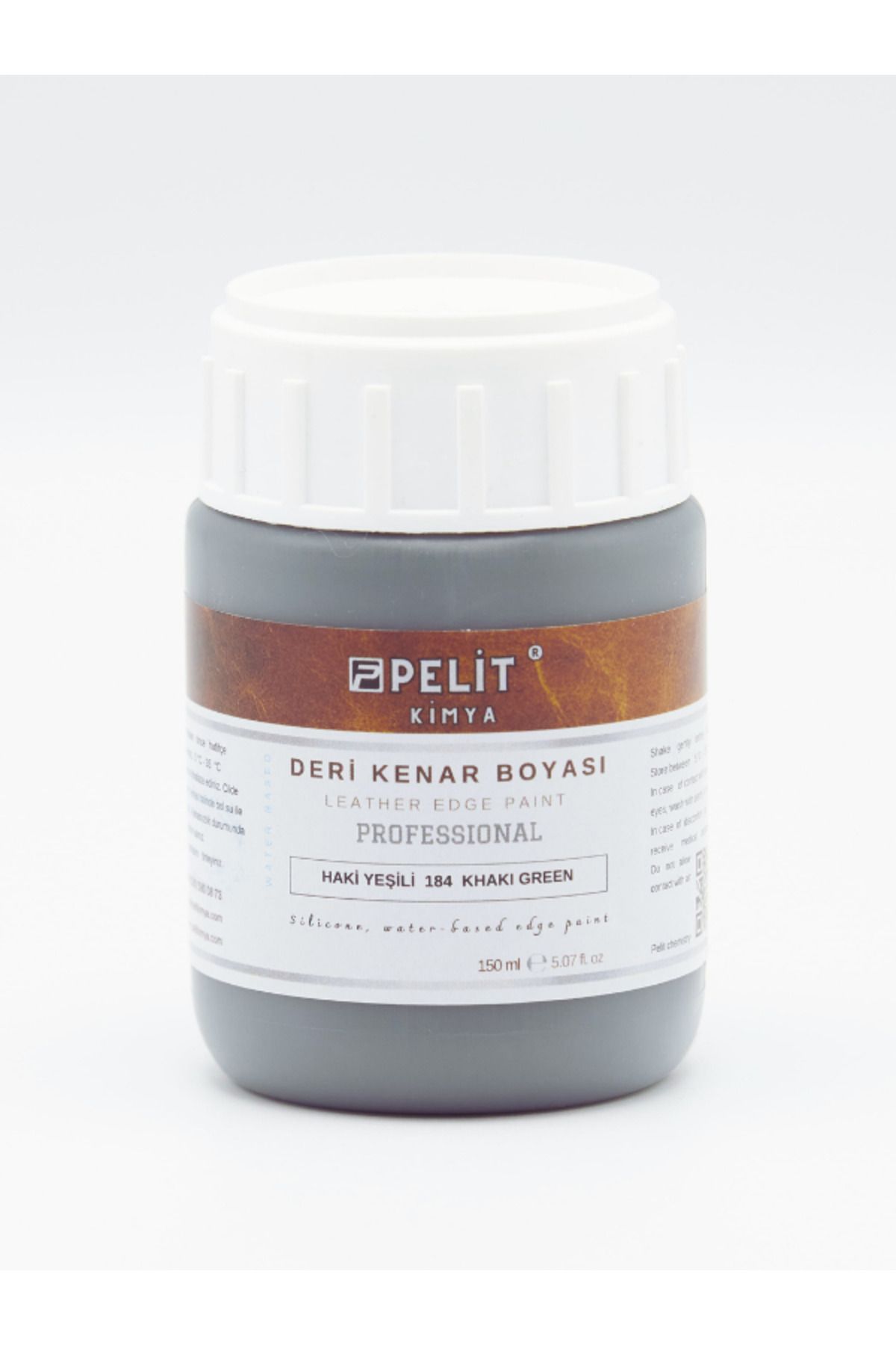 Pelitkimya Haki Yeşili Deri Kenar Boyası 150 ml Leather Edge Paint Khaki Green