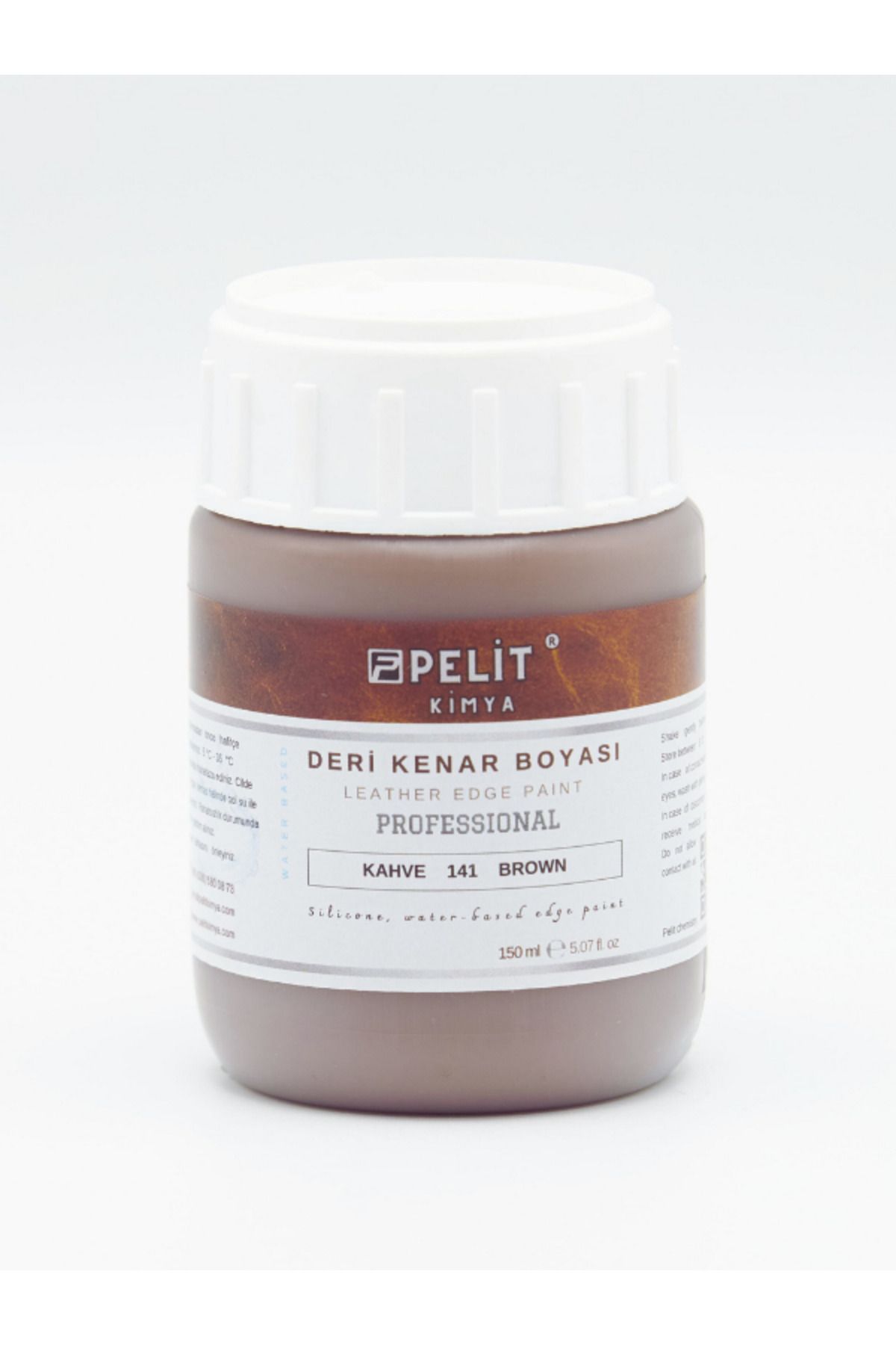 Pelitkimya Kahve Rengi Deri Kenar Boyası 150 ml Leather Edge Paint Brown