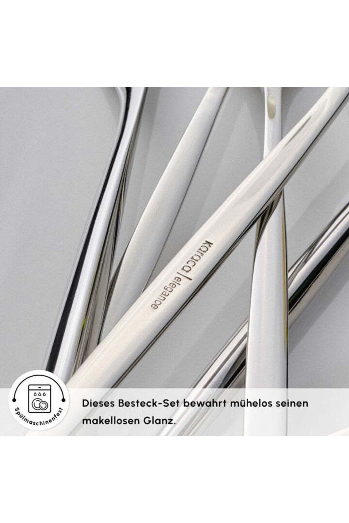 Karaca-Braga Besteckset Mit Box Set 84-teilig Edelstahl Besteck Set 7