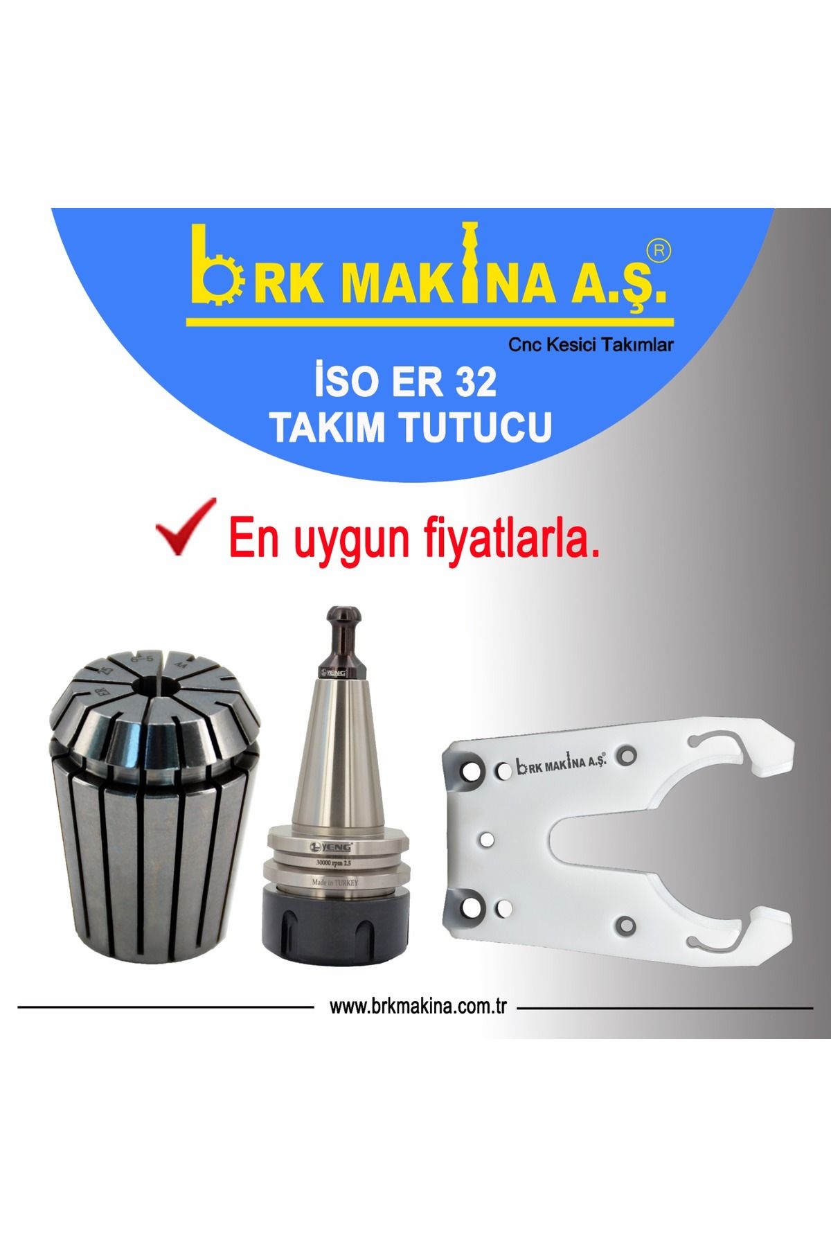 BRK ISO ER32 TAKIM TUTUCU PENS VE ÇATAL