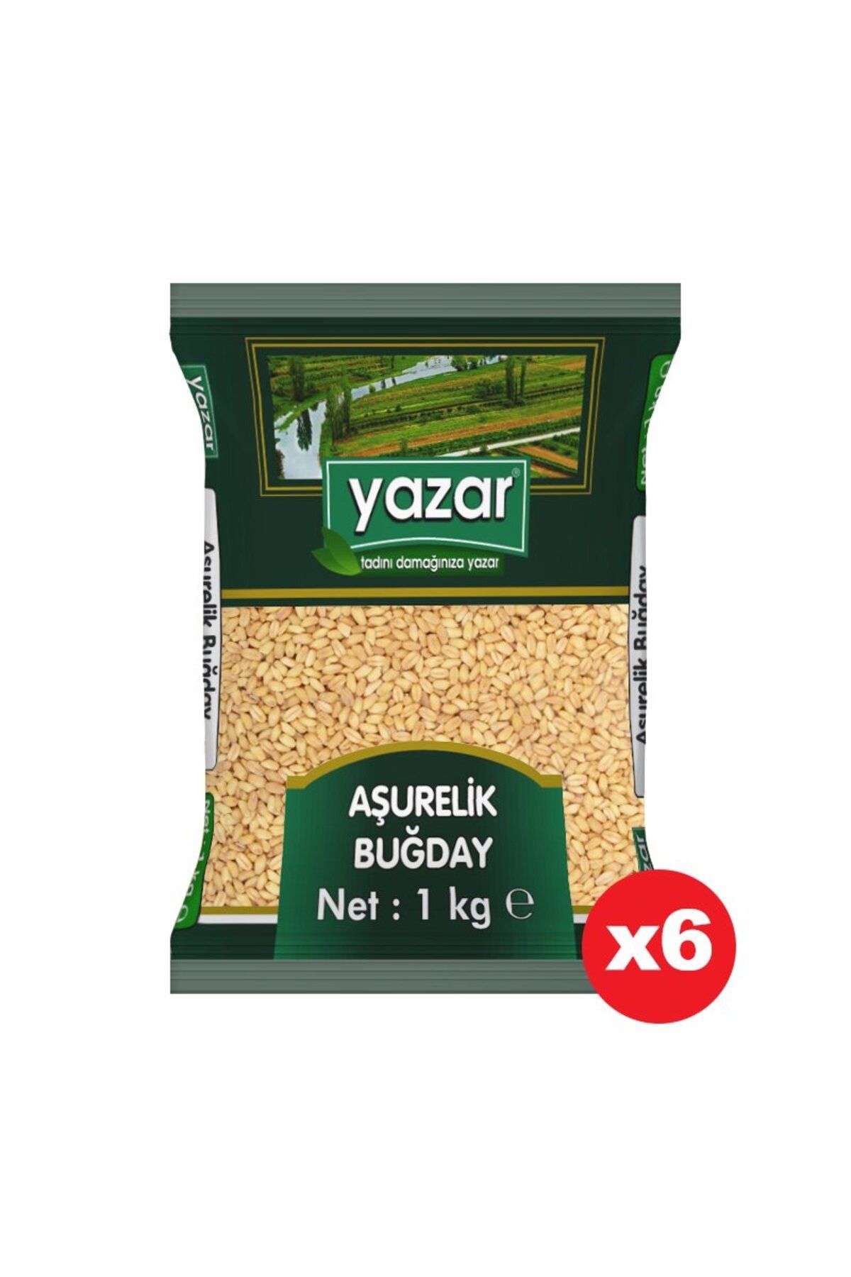 YAZAR Aşurelik Buğday 1 Kg. x 6 Paket