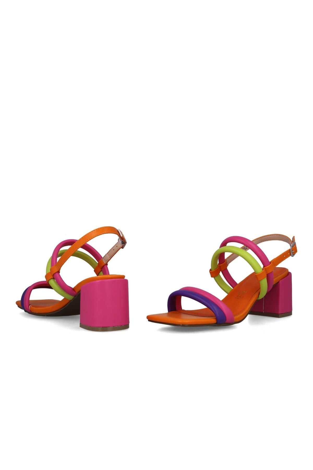 MENBUR-WOMEN SHOES MULTICOLOR SANDAL, MID HEEL, WITHOUT PLATFORM 4