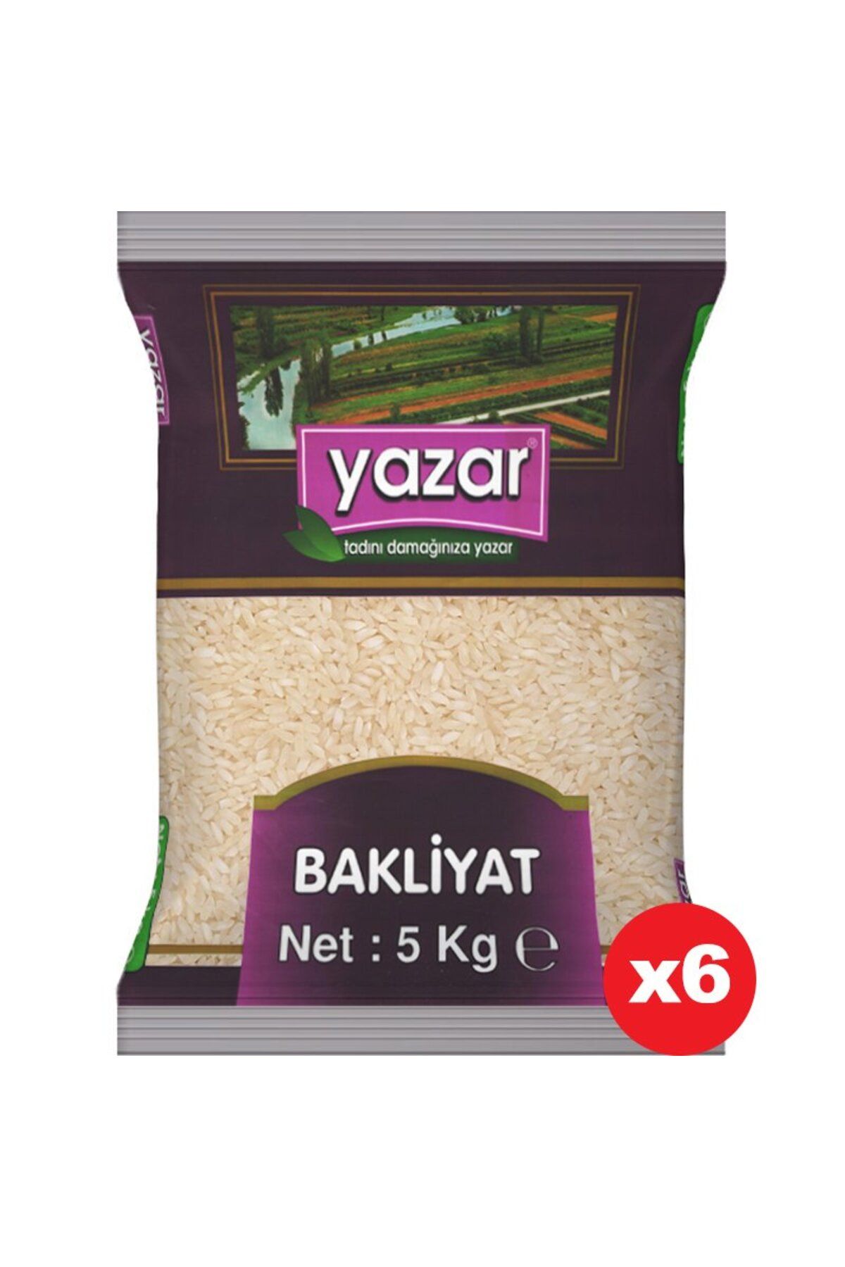 YAZAR Ucuz Pilavlık Pirinç 5 Kg x 6 Paket