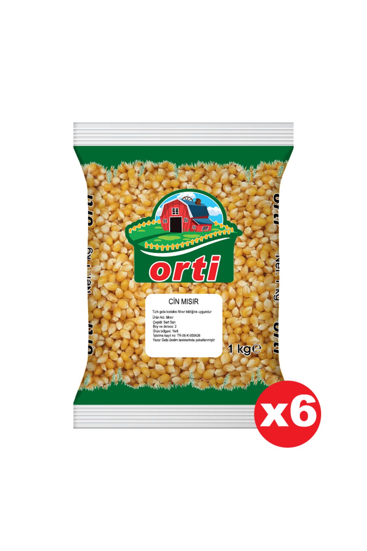 orti Patlatmalık Cin Mısır 1 Kg X 6 Paket