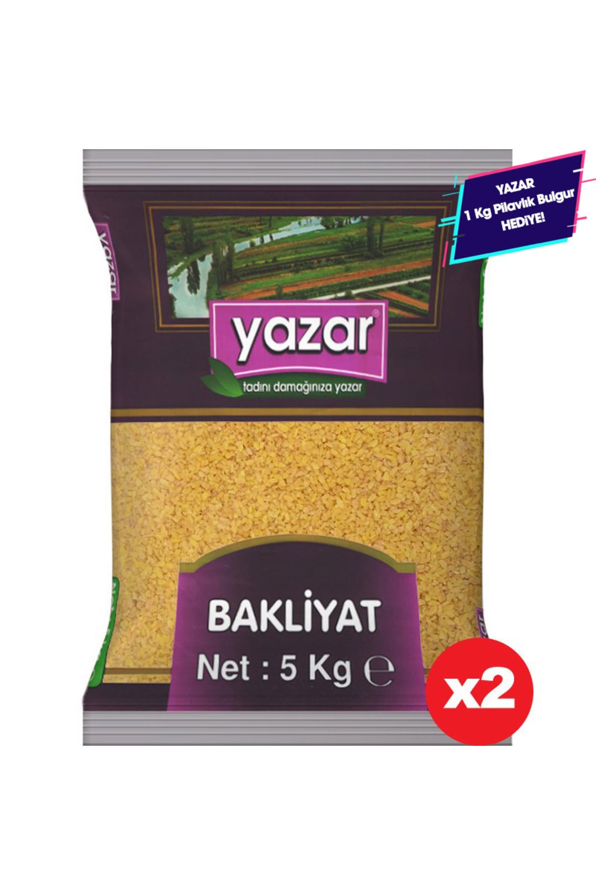 YAZAR Pilavlık Bulgur 5 Kg x 2 Paket