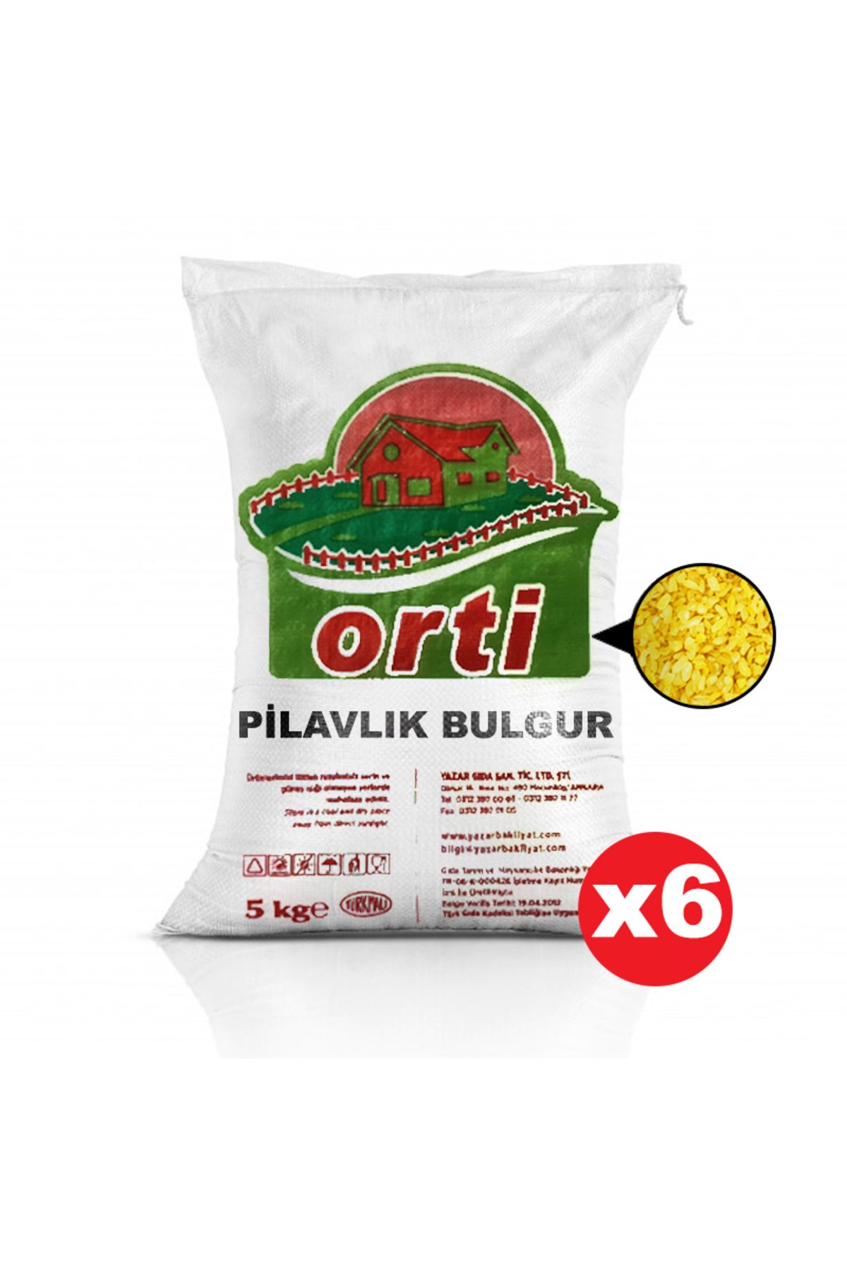 orti Pilavlık Bulgur 5 Kg x 6 Paket