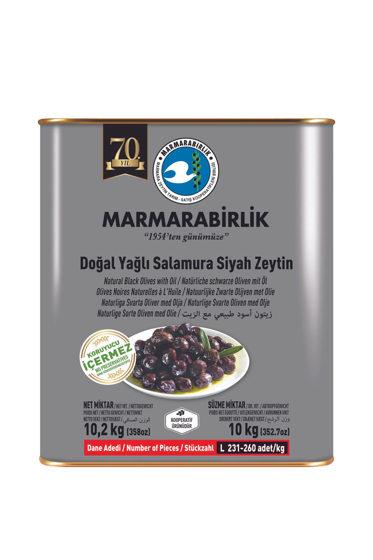 MarmaraBirlik Teneke 231-260 Hiper 10.000 Gr X1 ADET