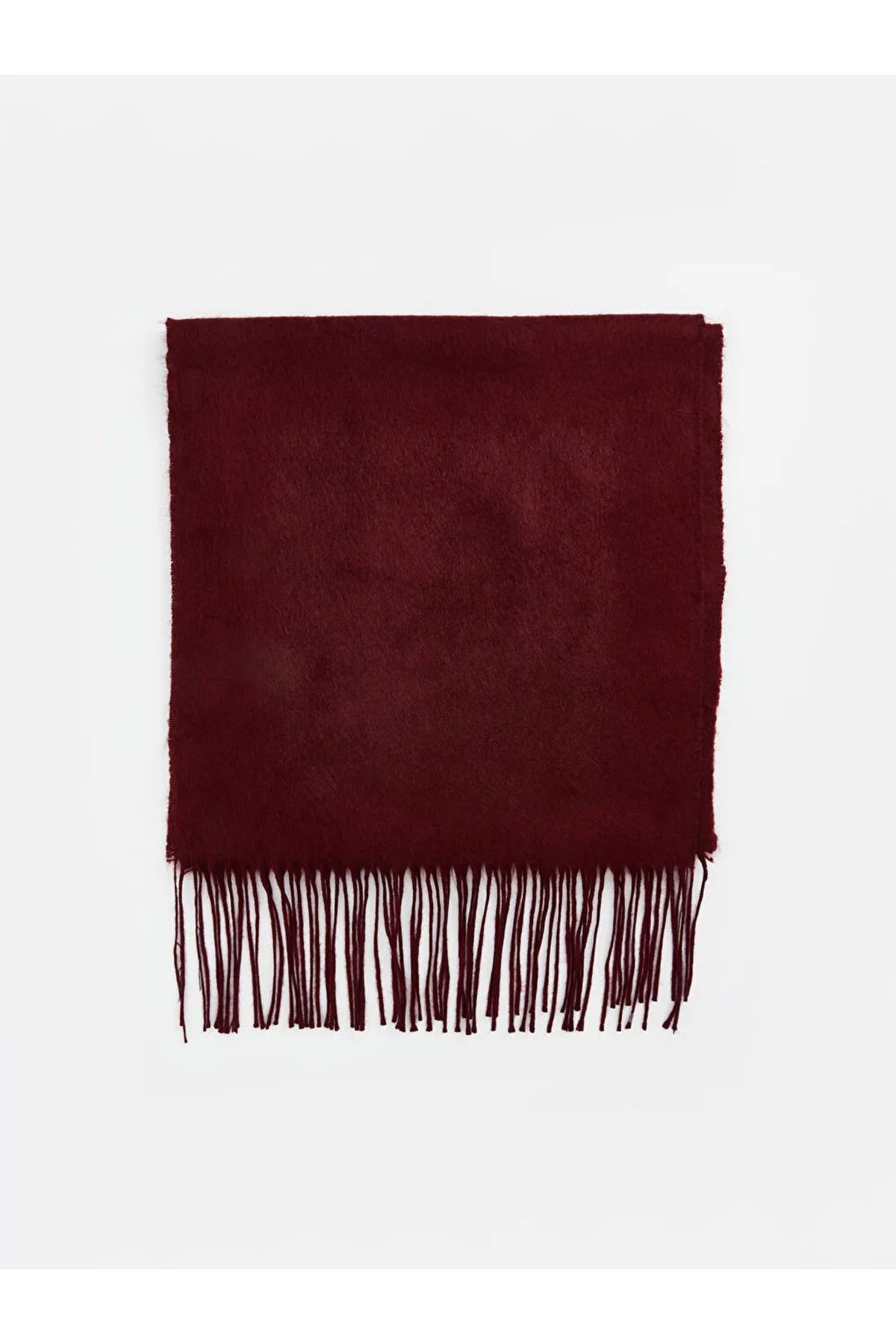 LC Waikiki LCW Accessories Claret Red Plain Tassel روسری زنانه