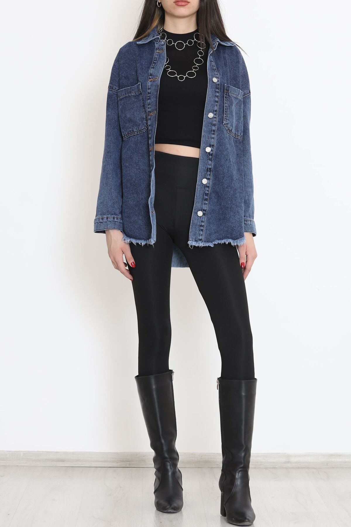 Ramby Püsküllü Kot Ceket Mavi - 10004.1778. Fiyatı, Yorumları - Trendyol