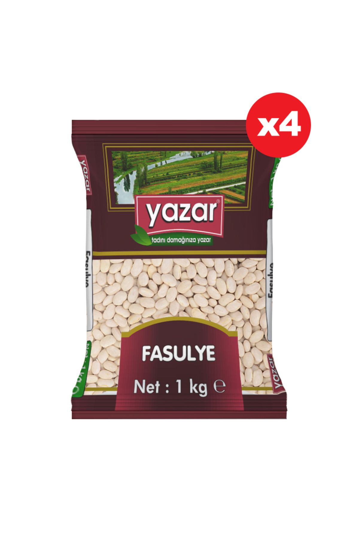 YAZAR Çumra Fasulye 1 Kg. x 4 Paket